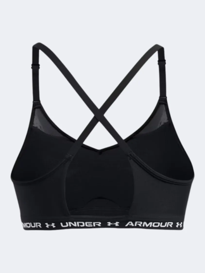 1386424-001 Ua Crossback Low Bra Black White