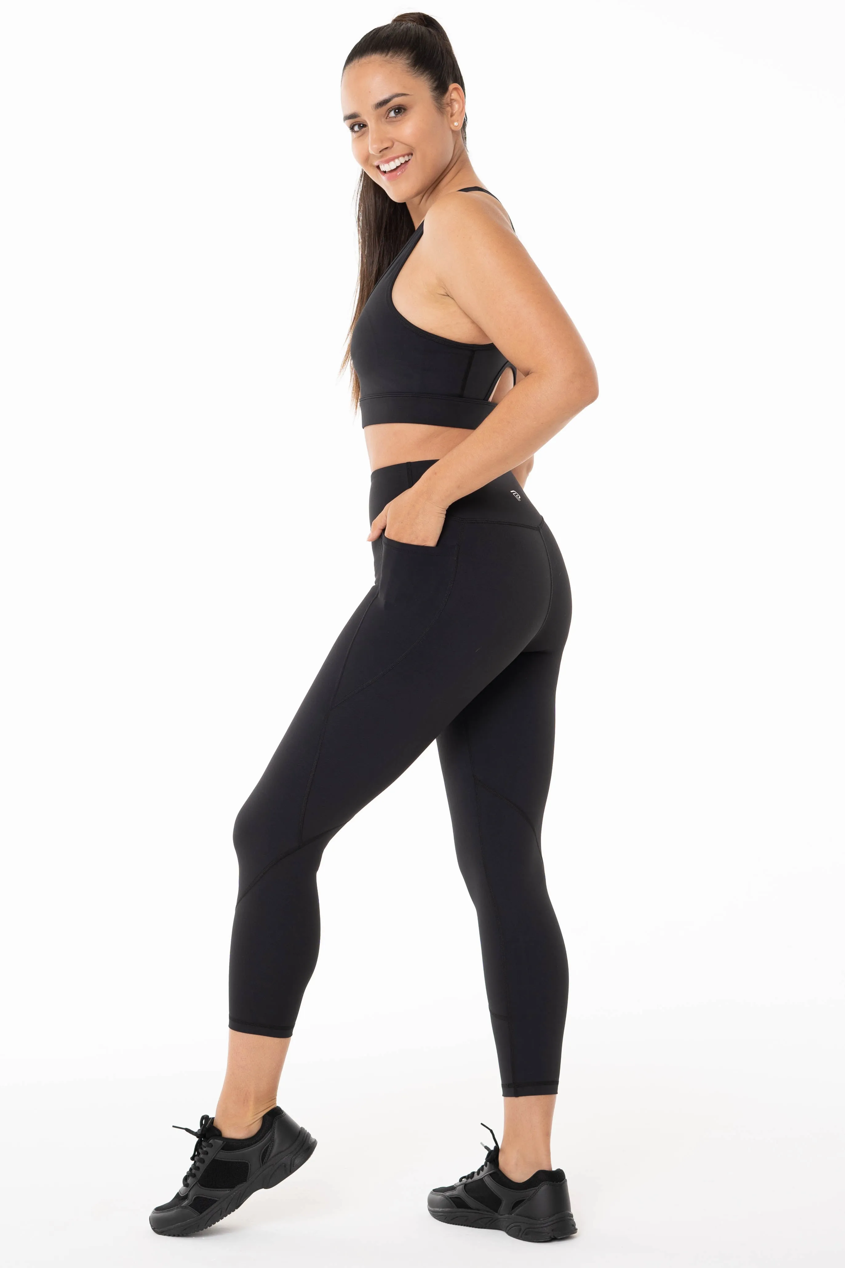 Accelerate Black Pocket 7/8 Leggings