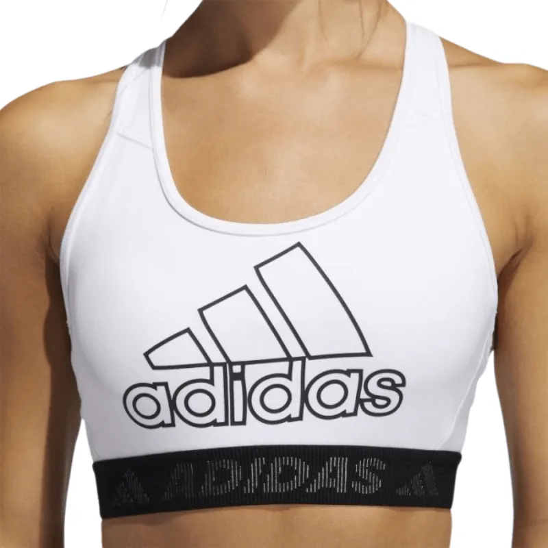 Adidas Womens Don't Rest Badge of Sport Bra in White