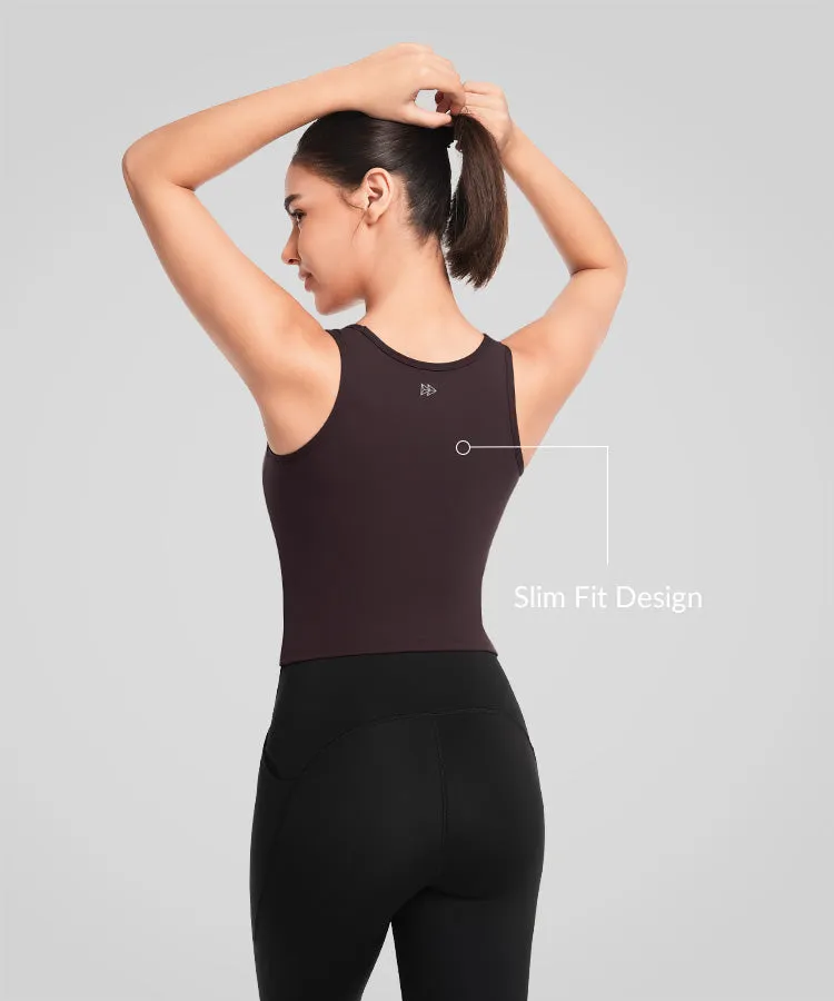 Anywhere Irregular Hem Fitted Short Yoga Tank | Women's Sports Tank