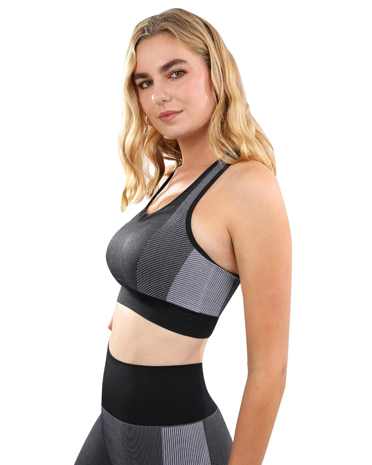 Arleta Seamless Sports Bra - Black