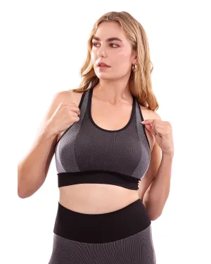 Arleta Seamless Sports Bra - Black