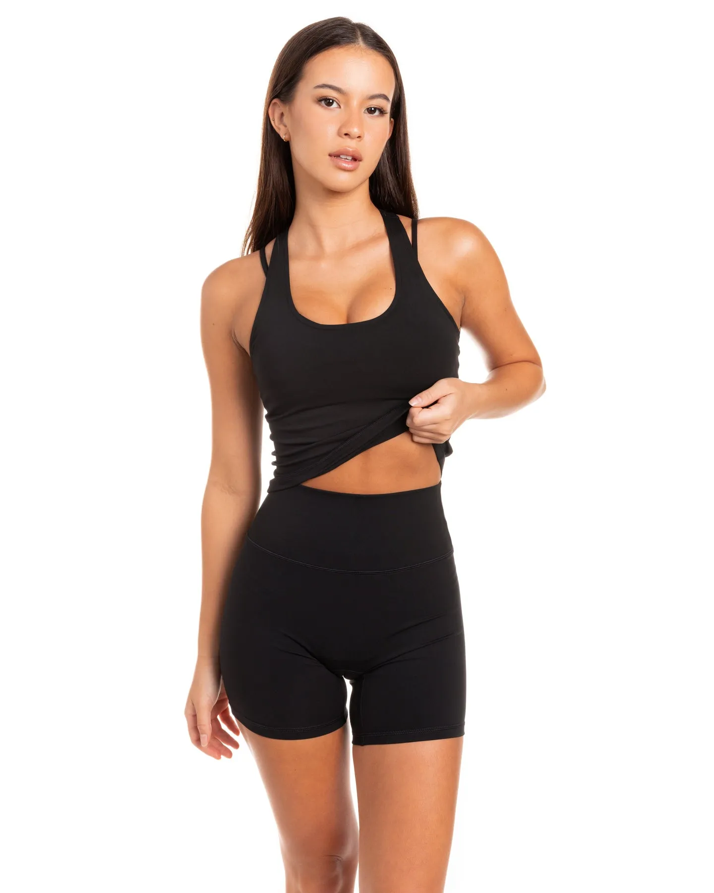 Aura Racer Tank - Black