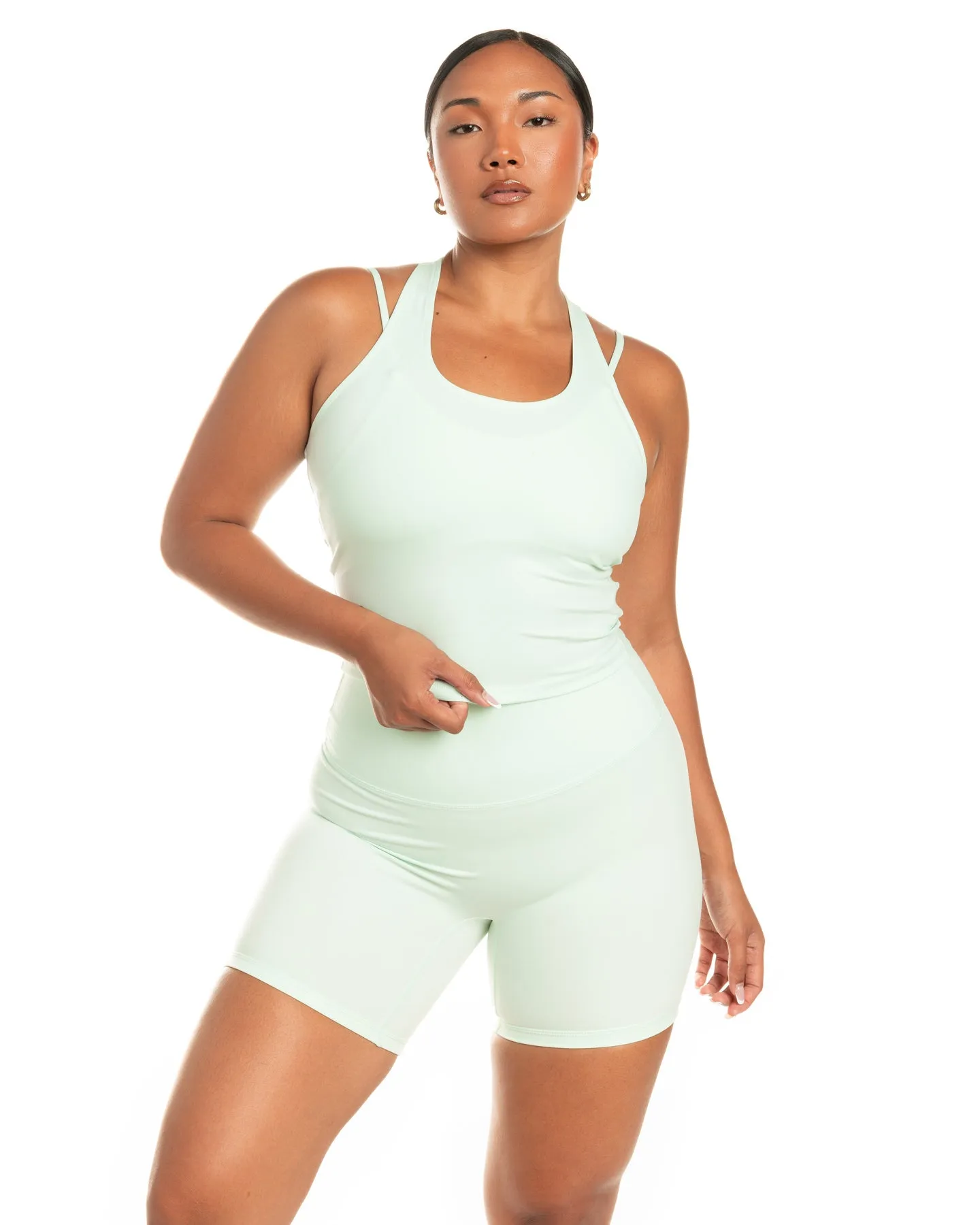 Aura Racer Tank - Soft Jade