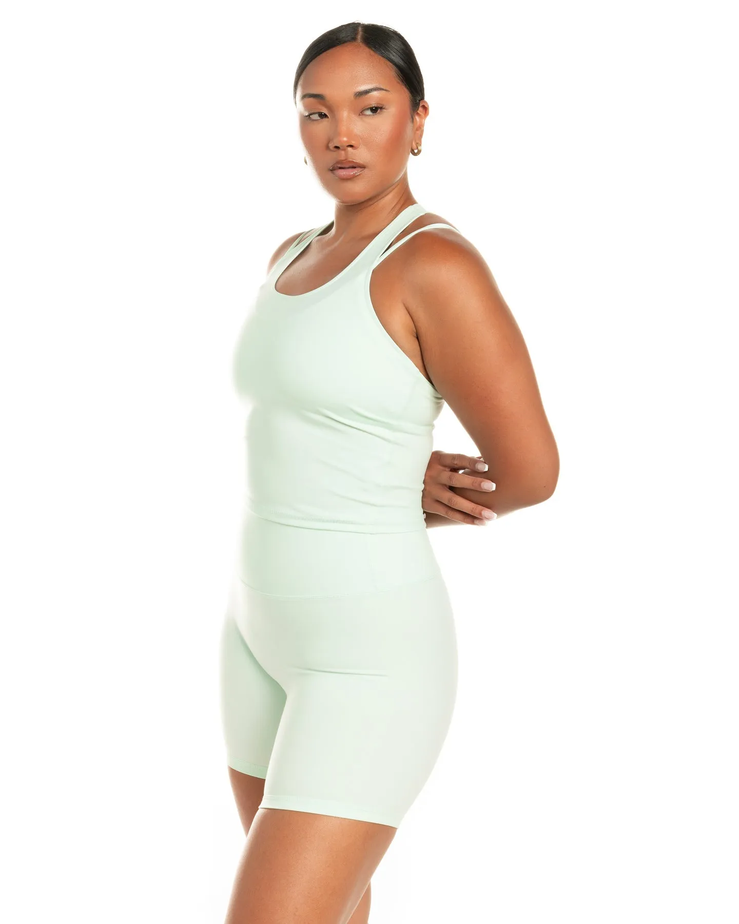 Aura Racer Tank - Soft Jade