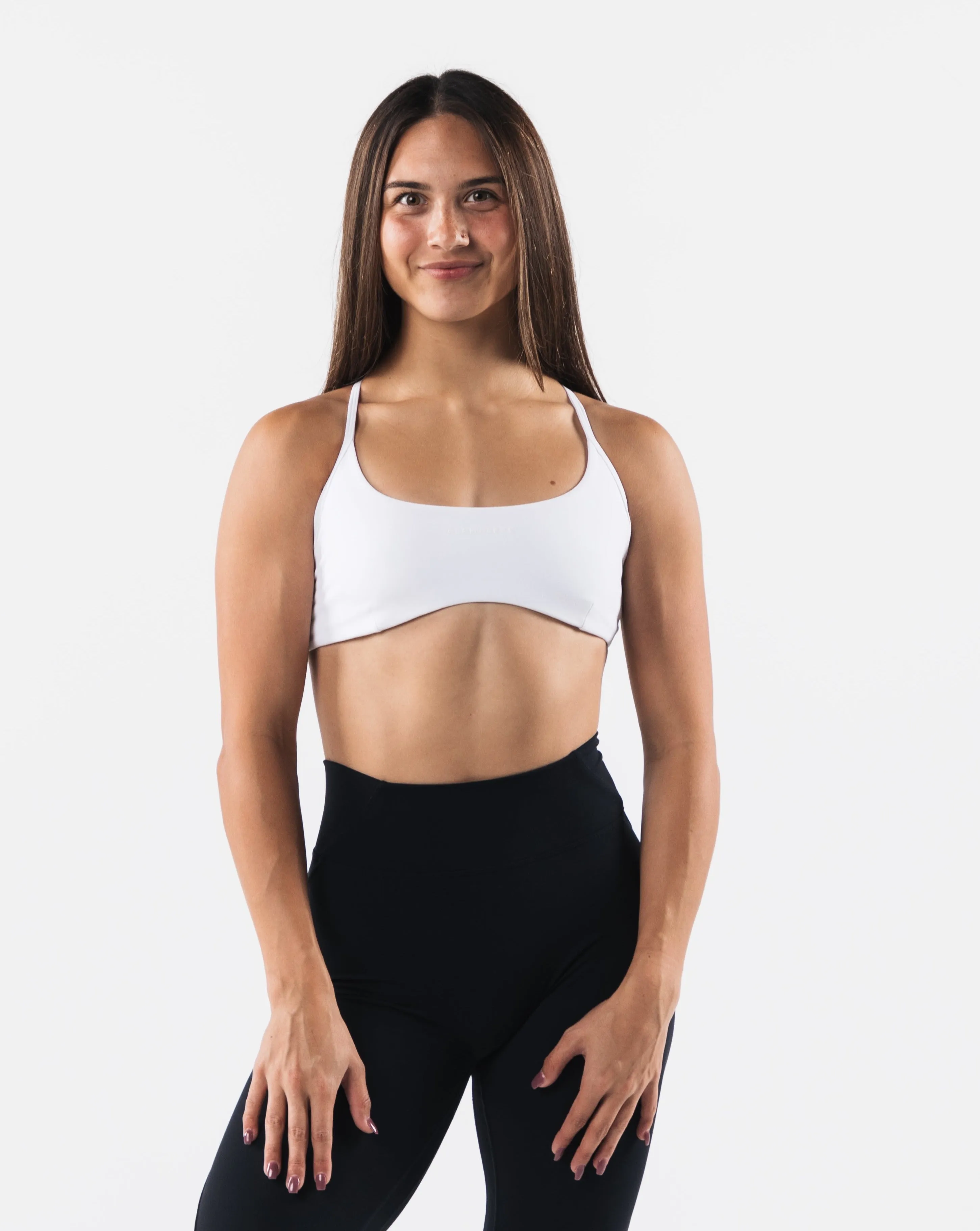 Aura Strappy Bra - White