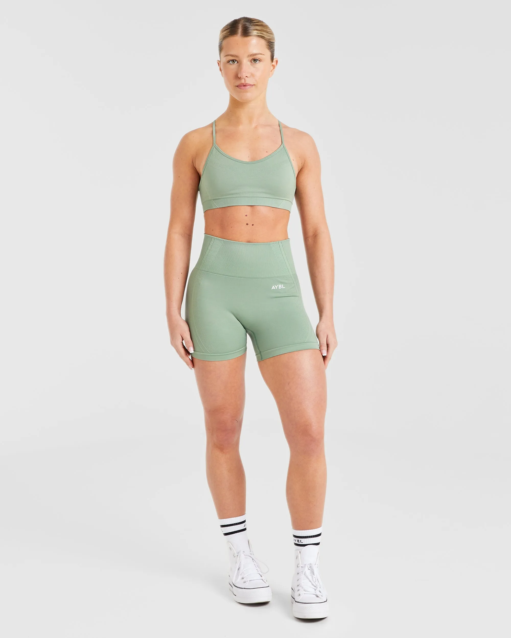 Balance V3 Seamless Strappy Sports Bra - Grove Green