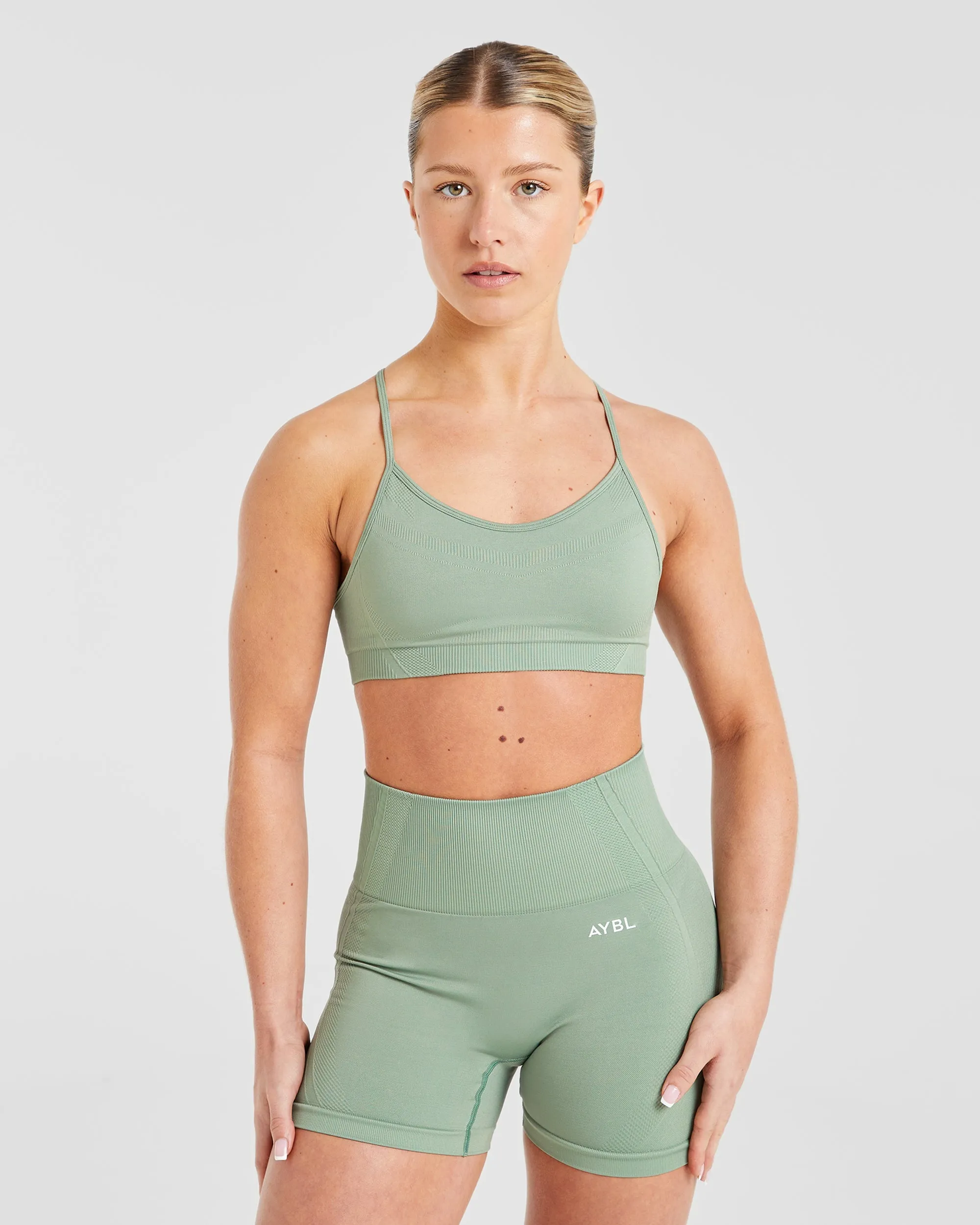 Balance V3 Seamless Strappy Sports Bra - Grove Green