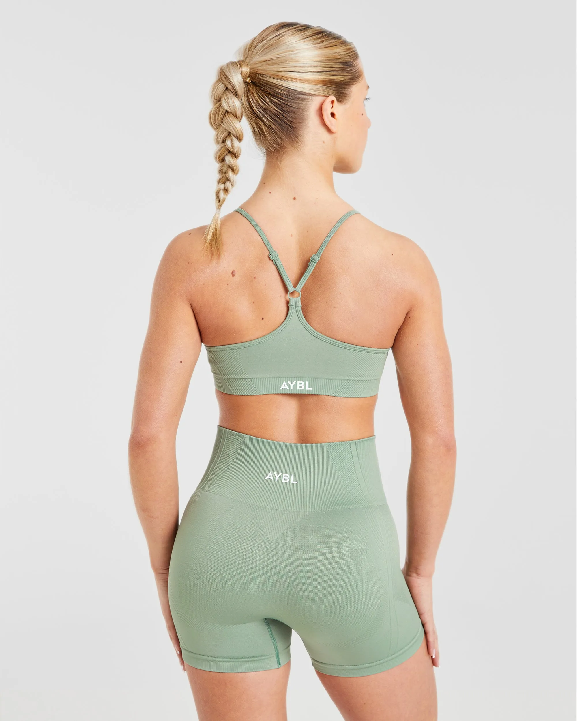 Balance V3 Seamless Strappy Sports Bra - Grove Green