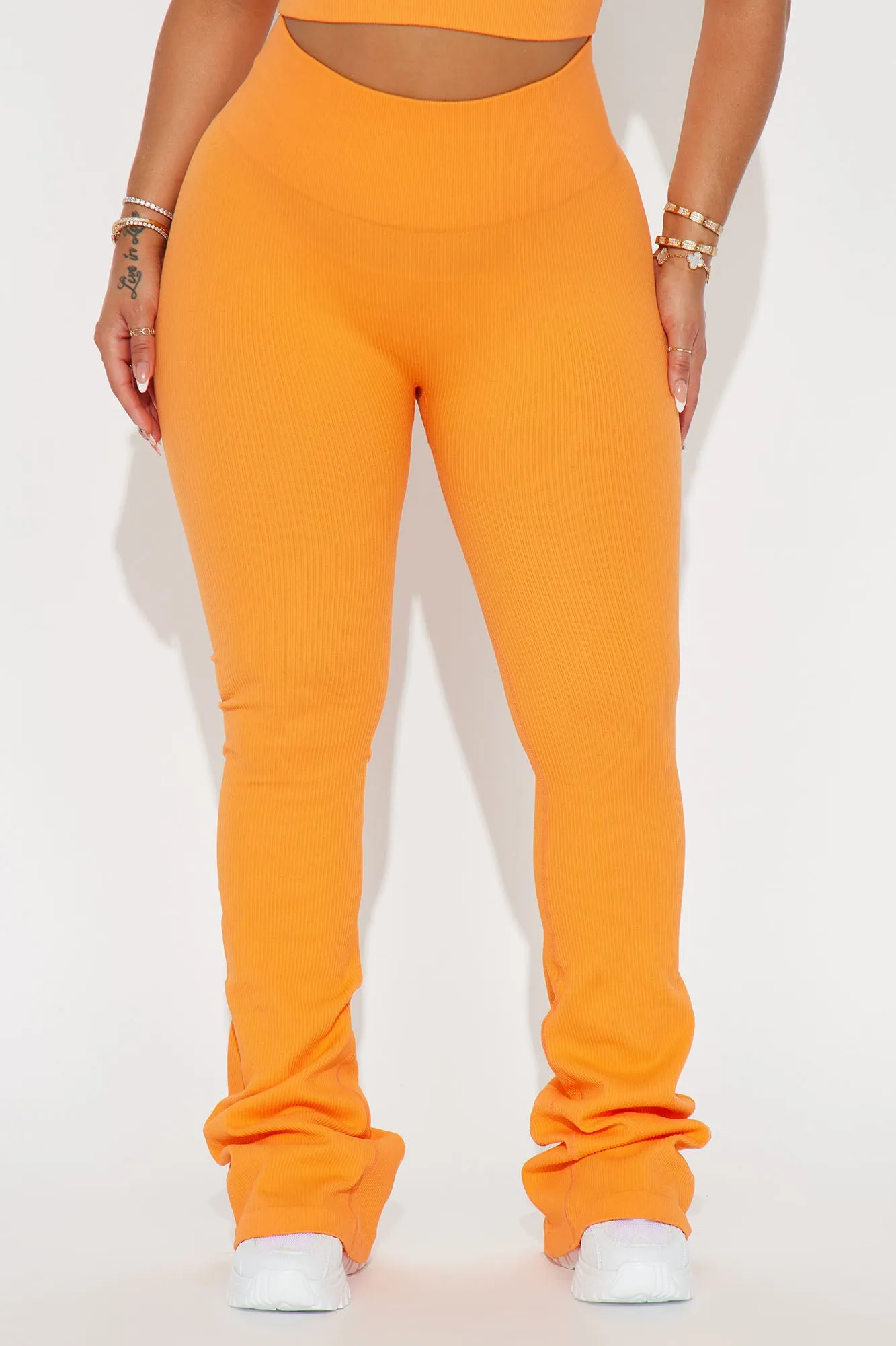 Beach Body Effortless Seamless Active Yoga Pant - Tangerine