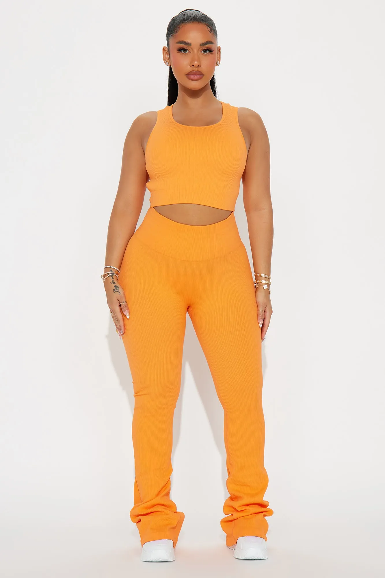 Beach Body Effortless Seamless Active Yoga Pant - Tangerine