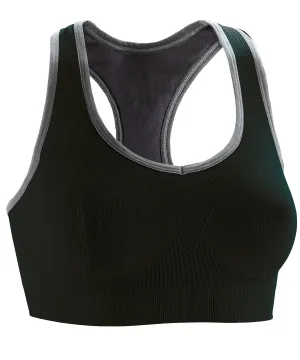 Black/Phantom Grey - Women's fitness compression sports bra top