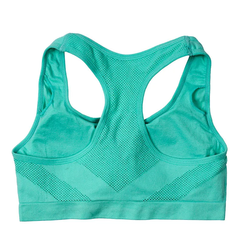 Breathable Sports Bra Absorbent Sweat Shockproof Padded Sports Bra Top Athletic Gym Running Fitness Yoga Sports Top