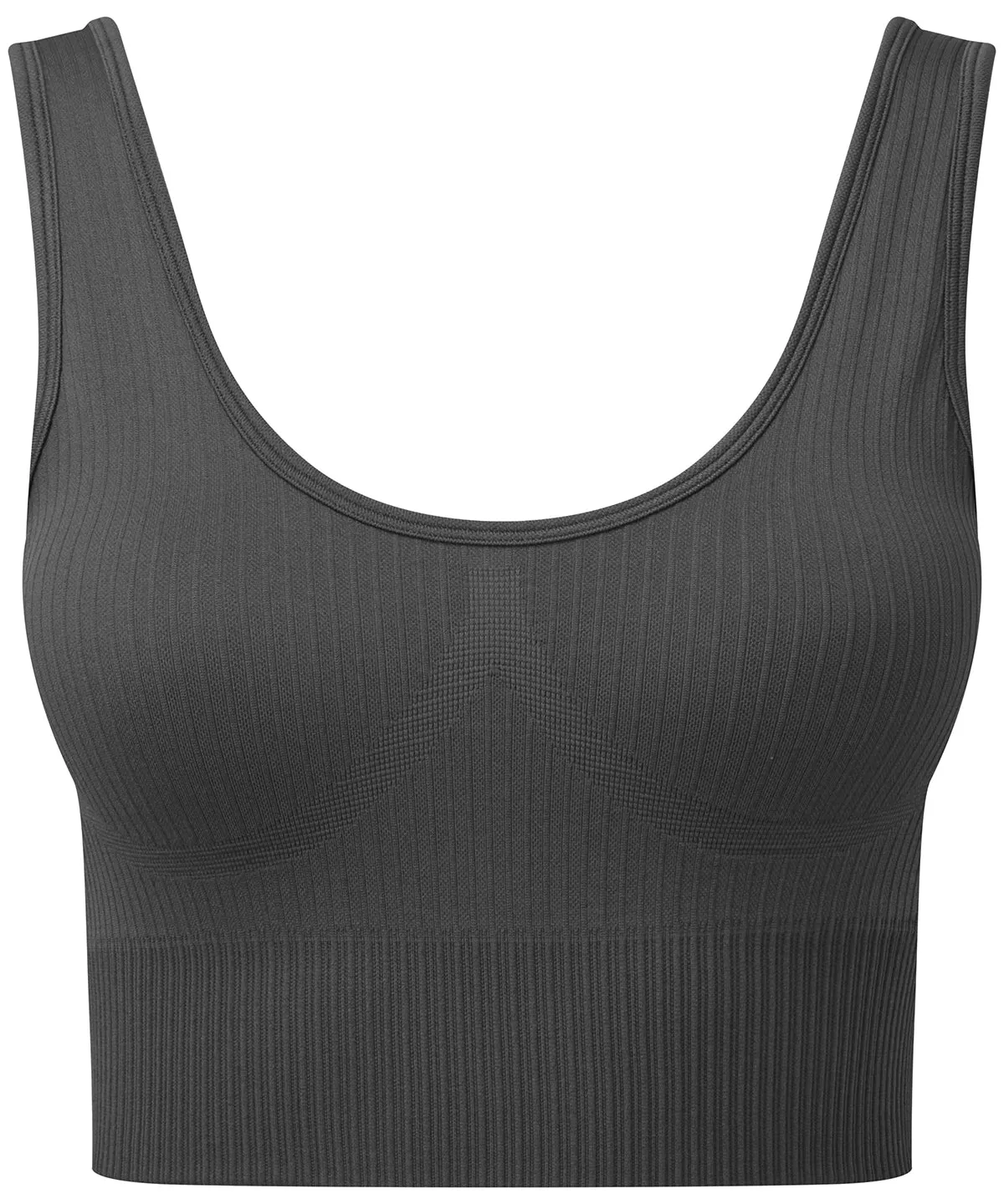 Charcoal - Women's TriDri® ribbed seamless 3D fit multi-sport bra