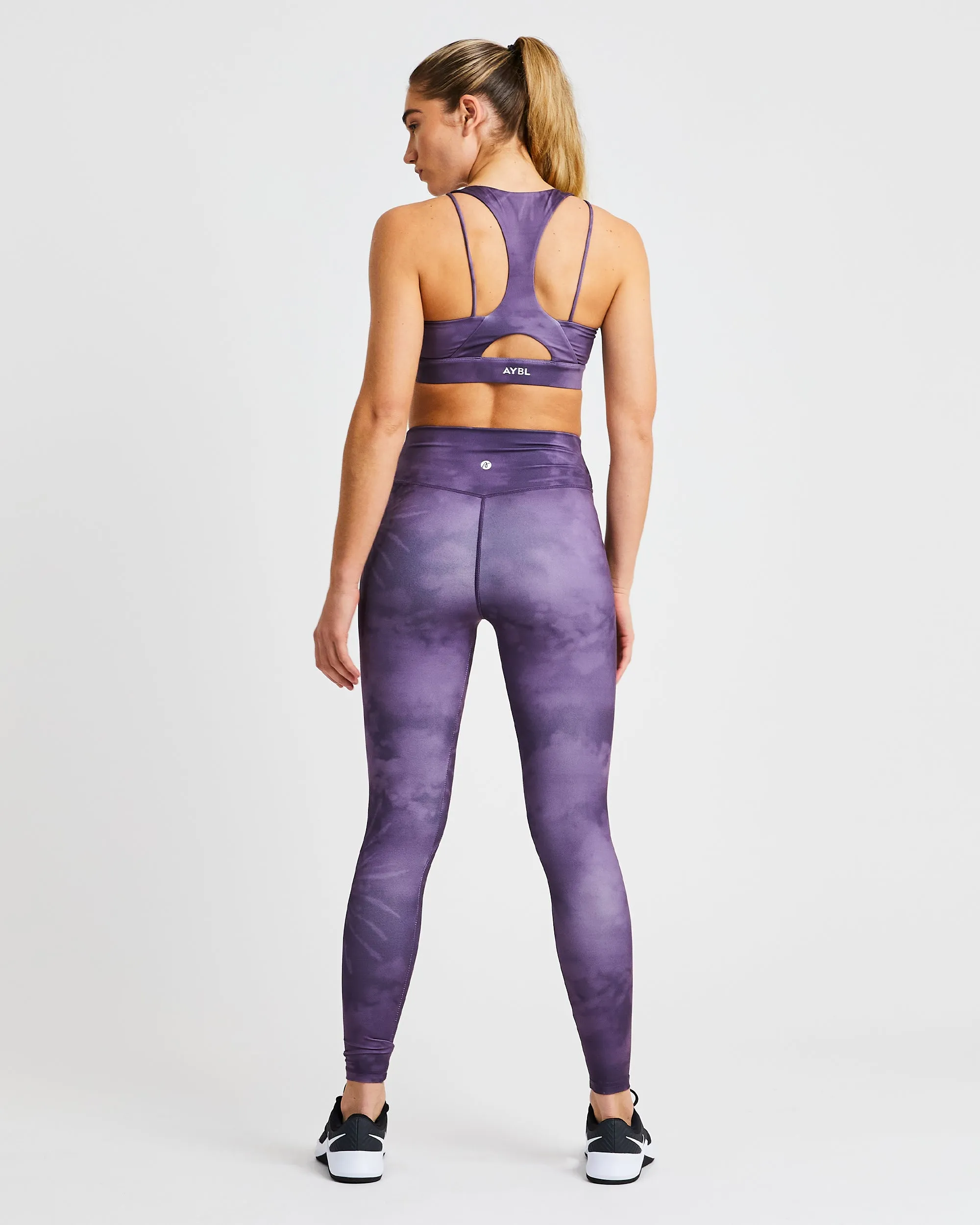 Core Sports Bra - Purple Tie Dye