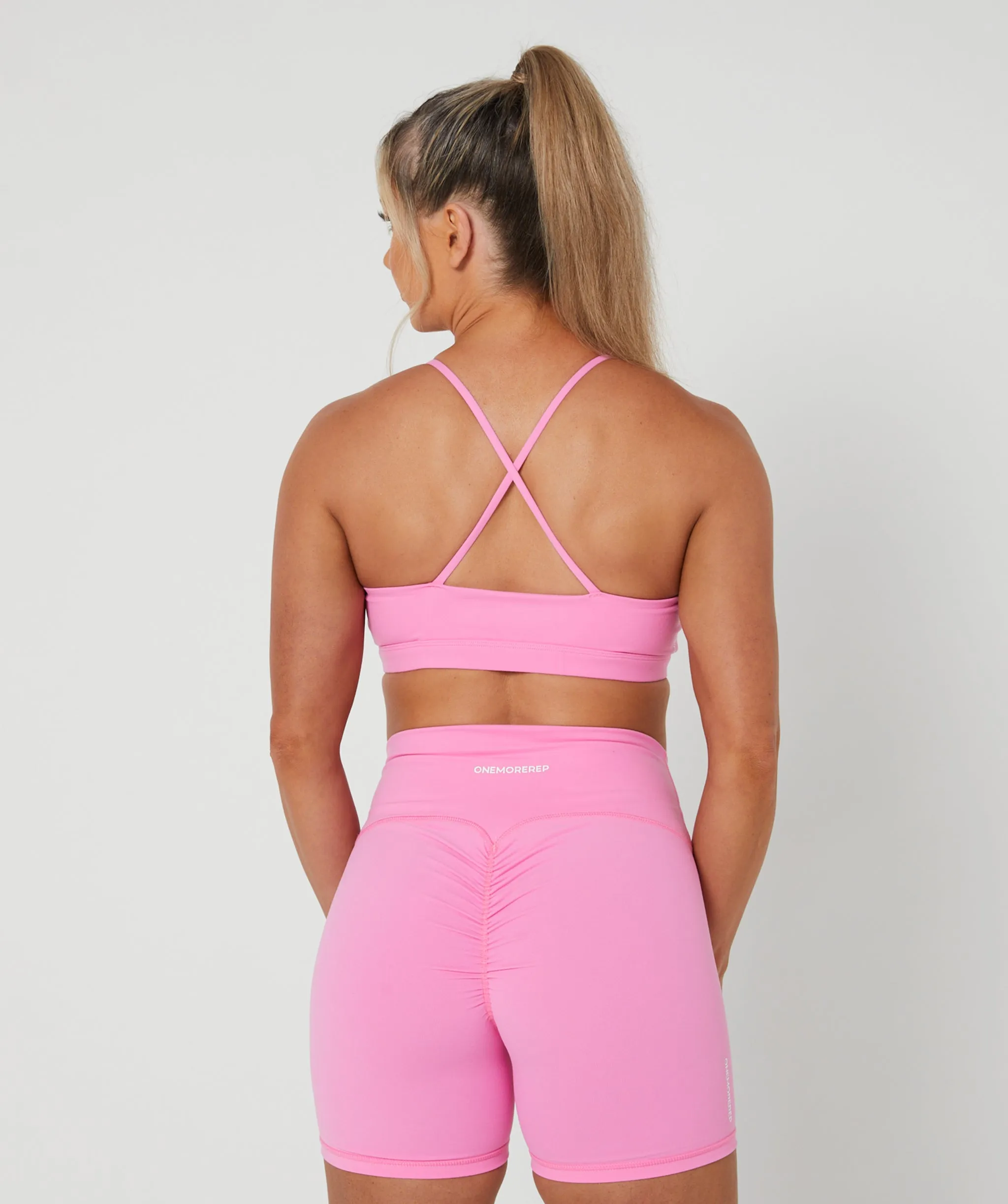 Core Strappy Sports Bra Candy Pink