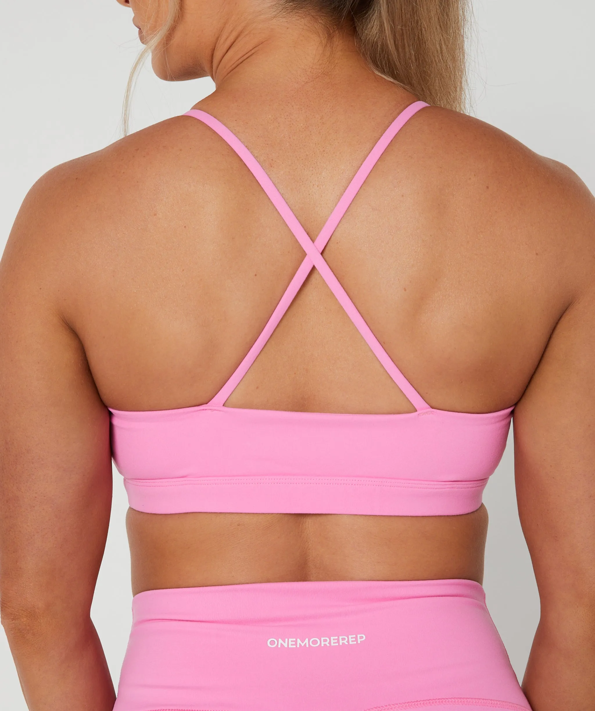 Core Strappy Sports Bra Candy Pink