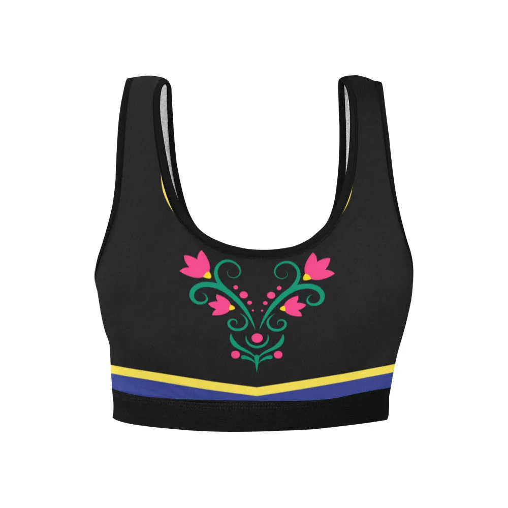 Disney Frozen Anna Blue Women's Sports Bra