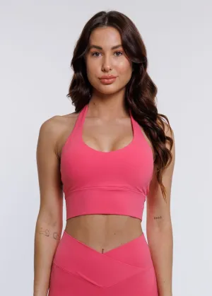 Elevate Halter Bra - Pink