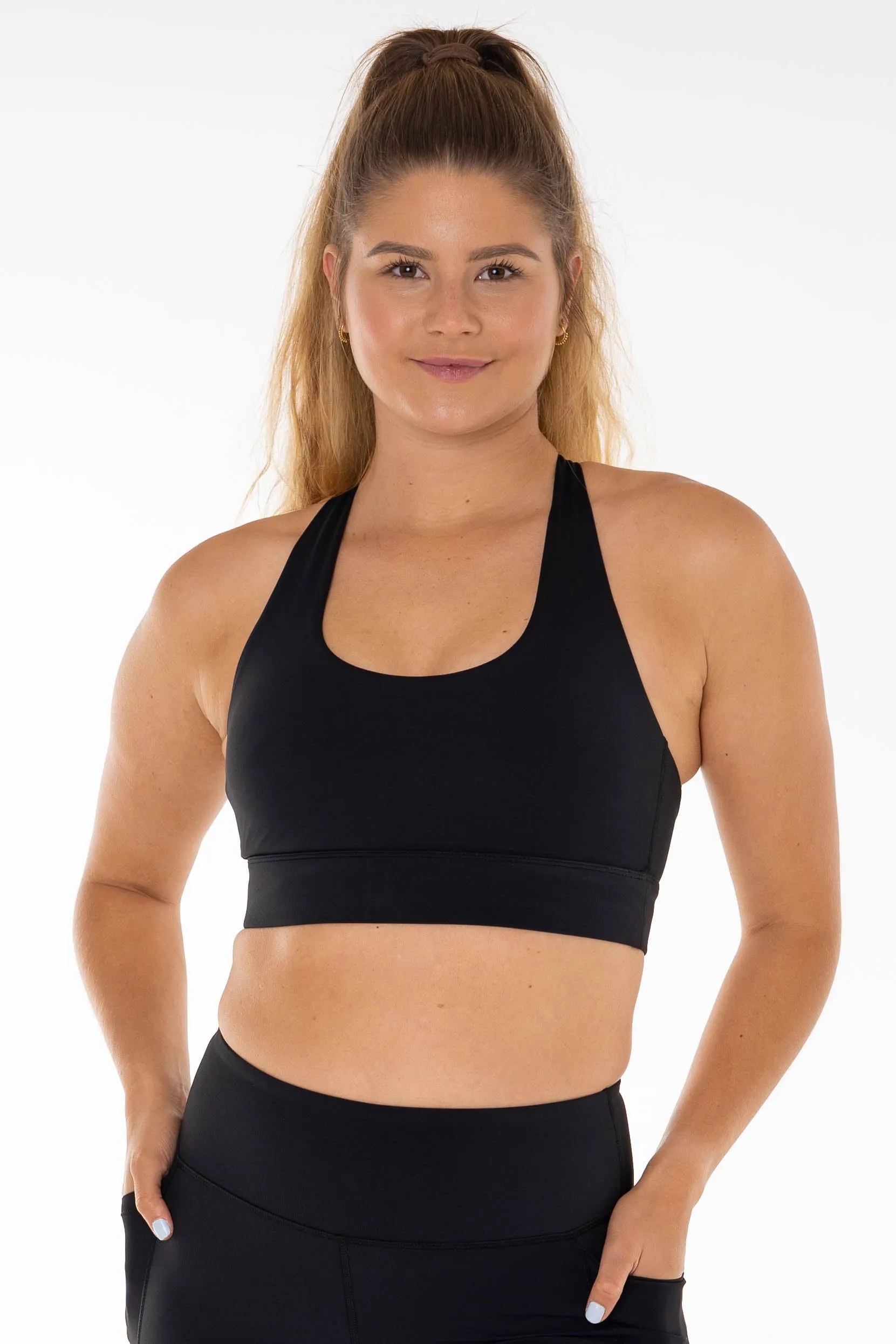 Empower Black Strappy Sports Bra