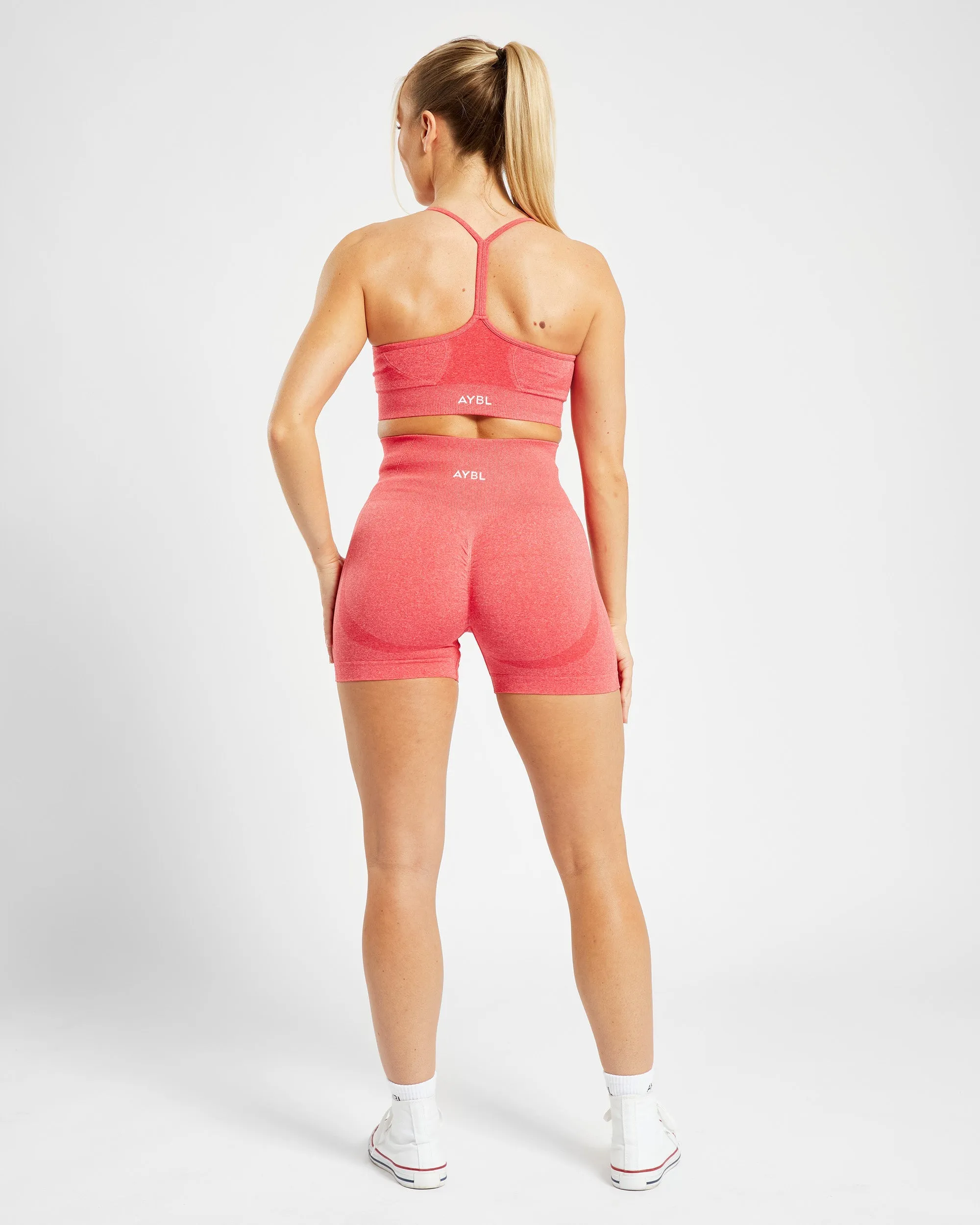 Empower Seamless Sports Bra - Coral Red Marl