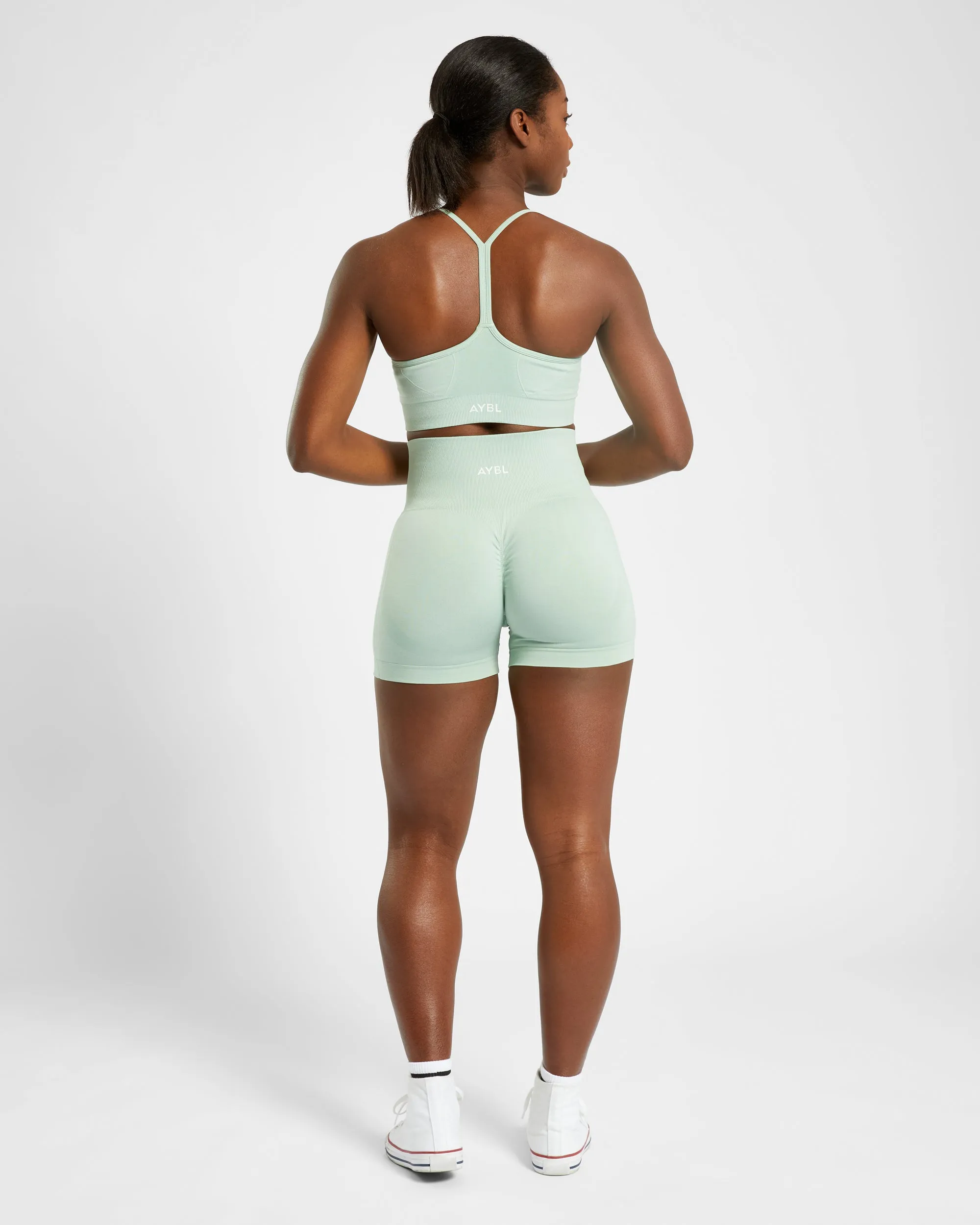 Empower Seamless Sports Bra - Spring Green Marl