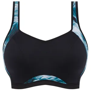 Epic Smoke Blue Black Underwired Sports Bra - Freya Active