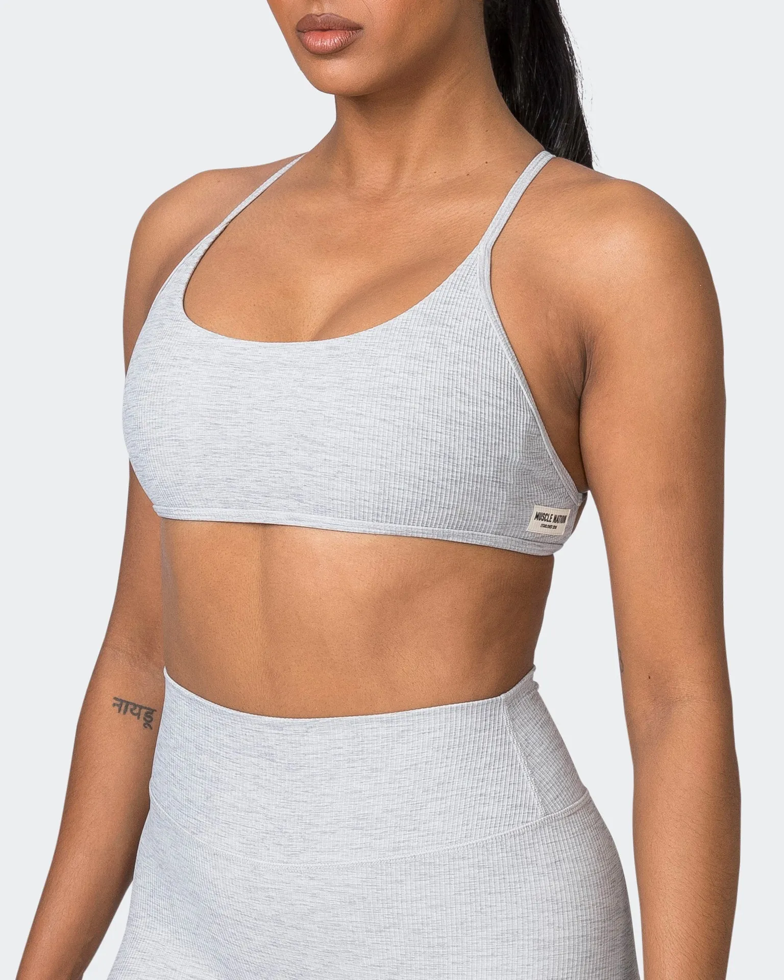 Essence Rib Bralette - Quiet Grey Marl