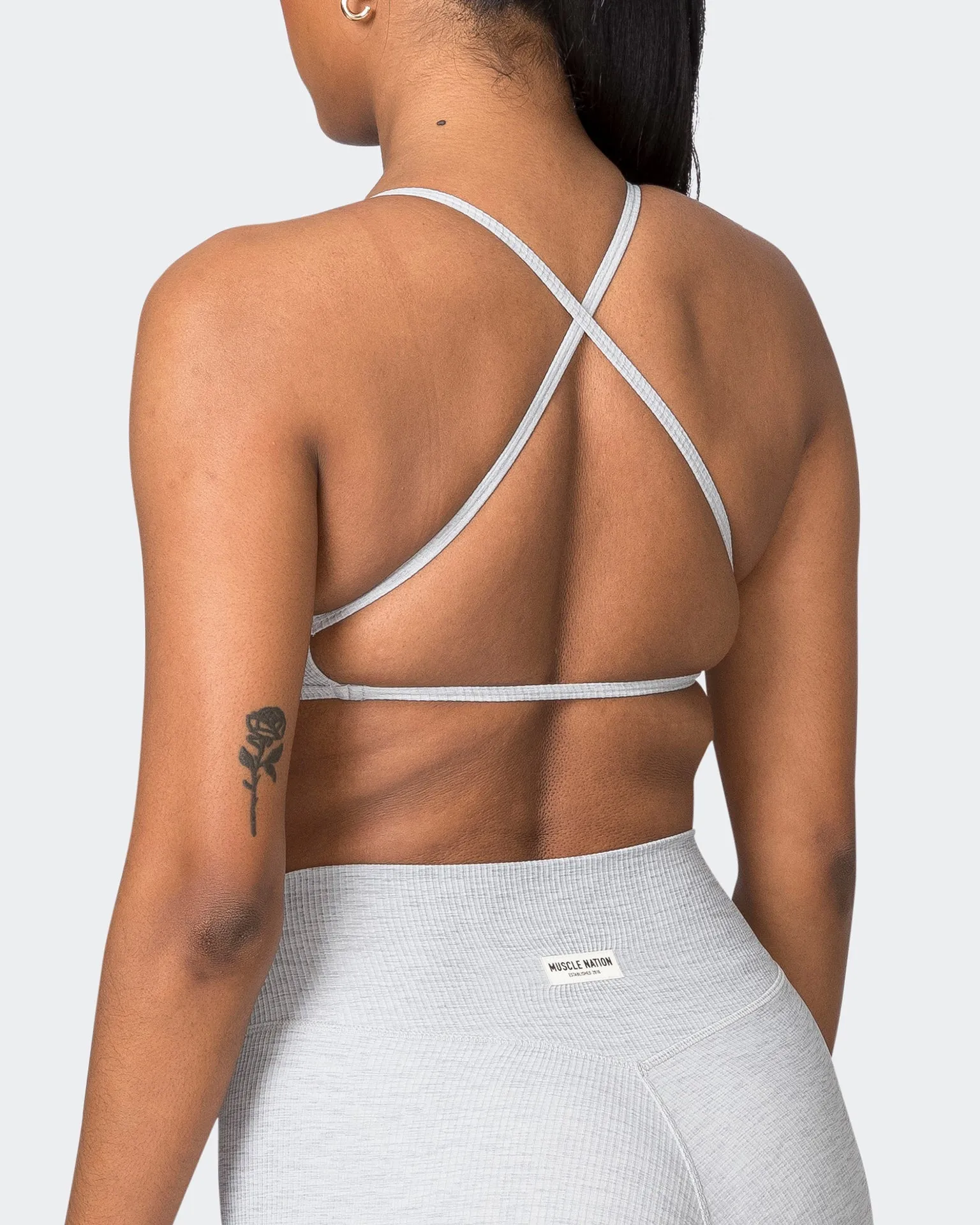 Essence Rib Bralette - Quiet Grey Marl