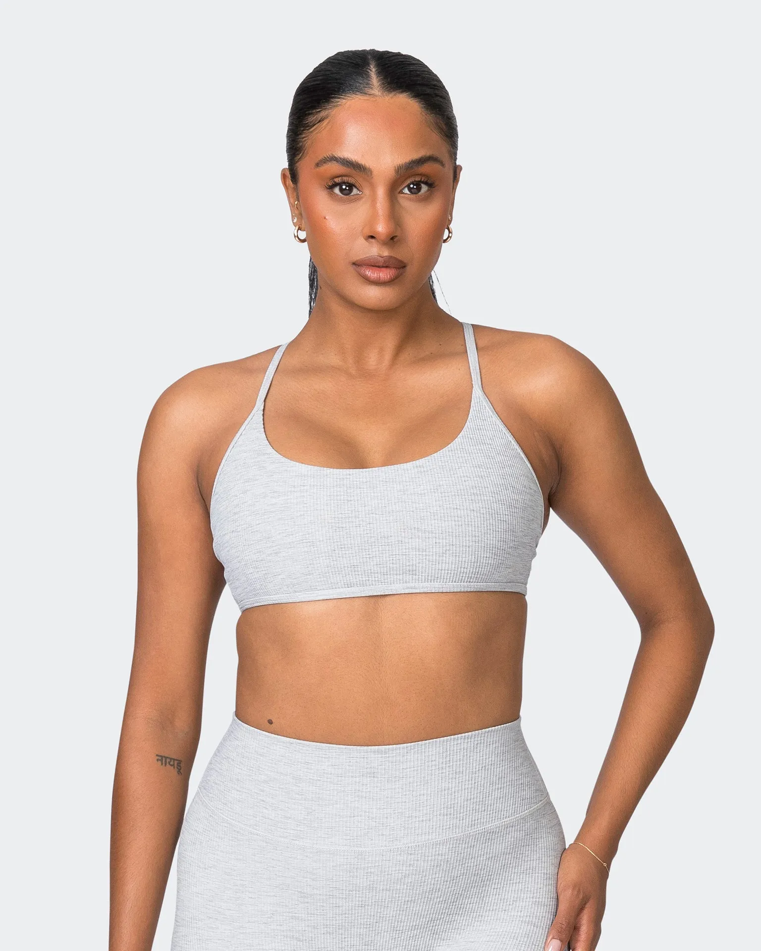 Essence Rib Bralette - Quiet Grey Marl