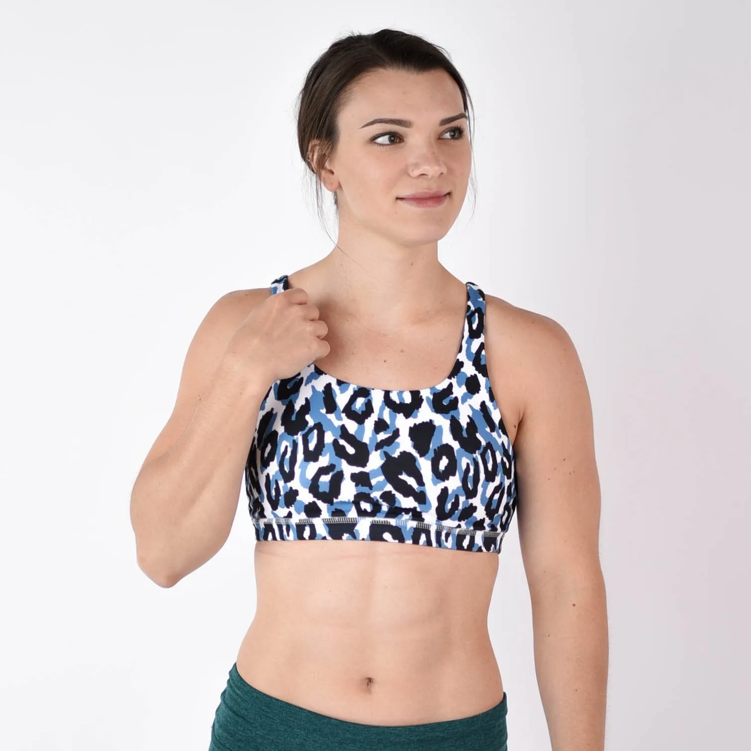 FLEO Celine Sports Bra - Blue Leopard