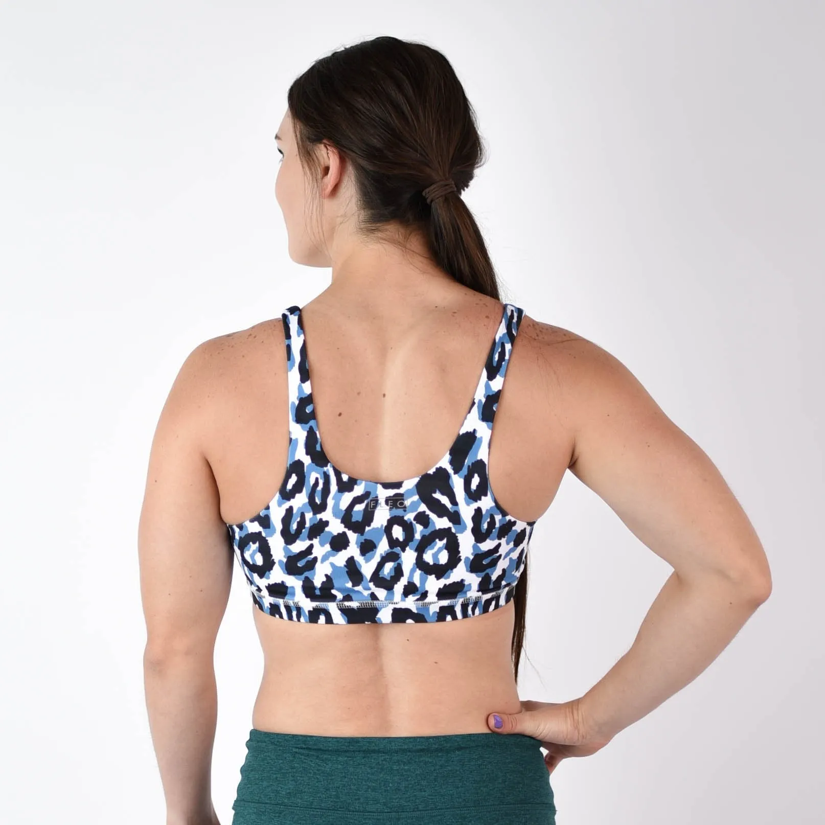 FLEO Celine Sports Bra - Blue Leopard