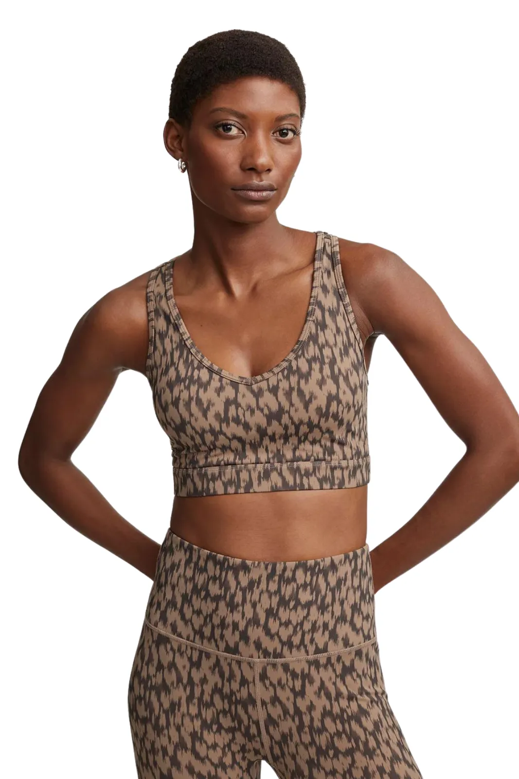 Form Park Bra, Cocoa Etched Animal