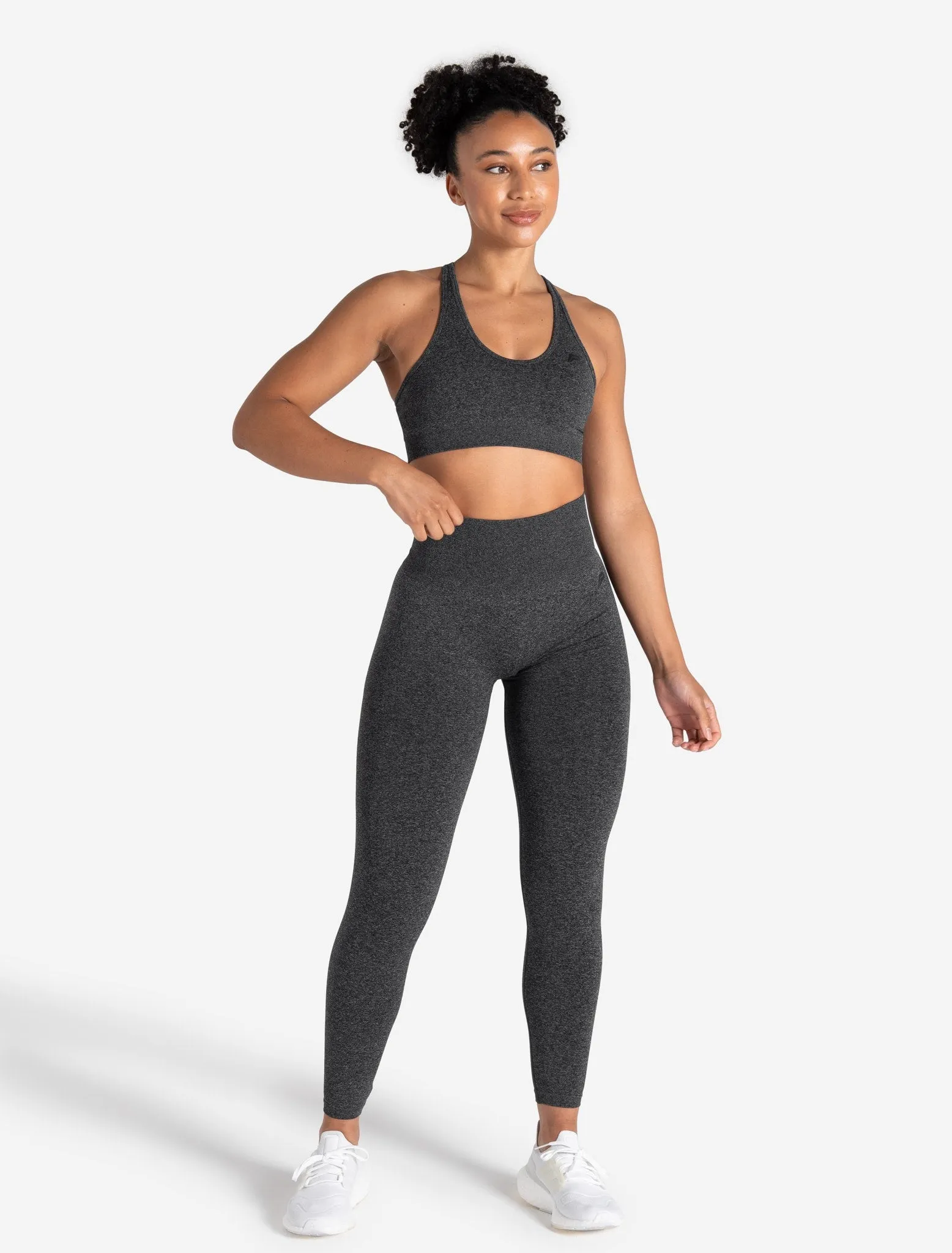 Form Seamless Sports Bra - Black Marl