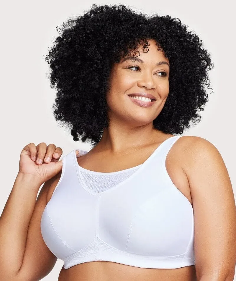 Glamorise No-Bounce Camisole Wire-Free Sports Bra 2 Pack - White