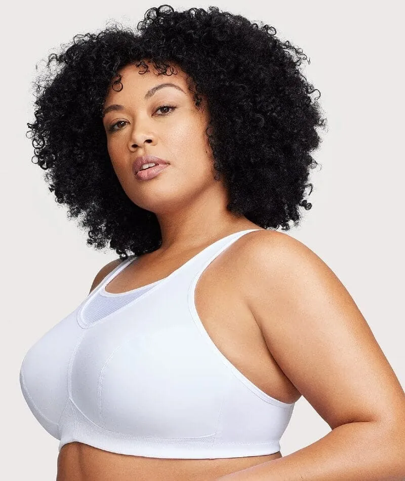 Glamorise No-Bounce Camisole Wire-Free Sports Bra 2 Pack - White