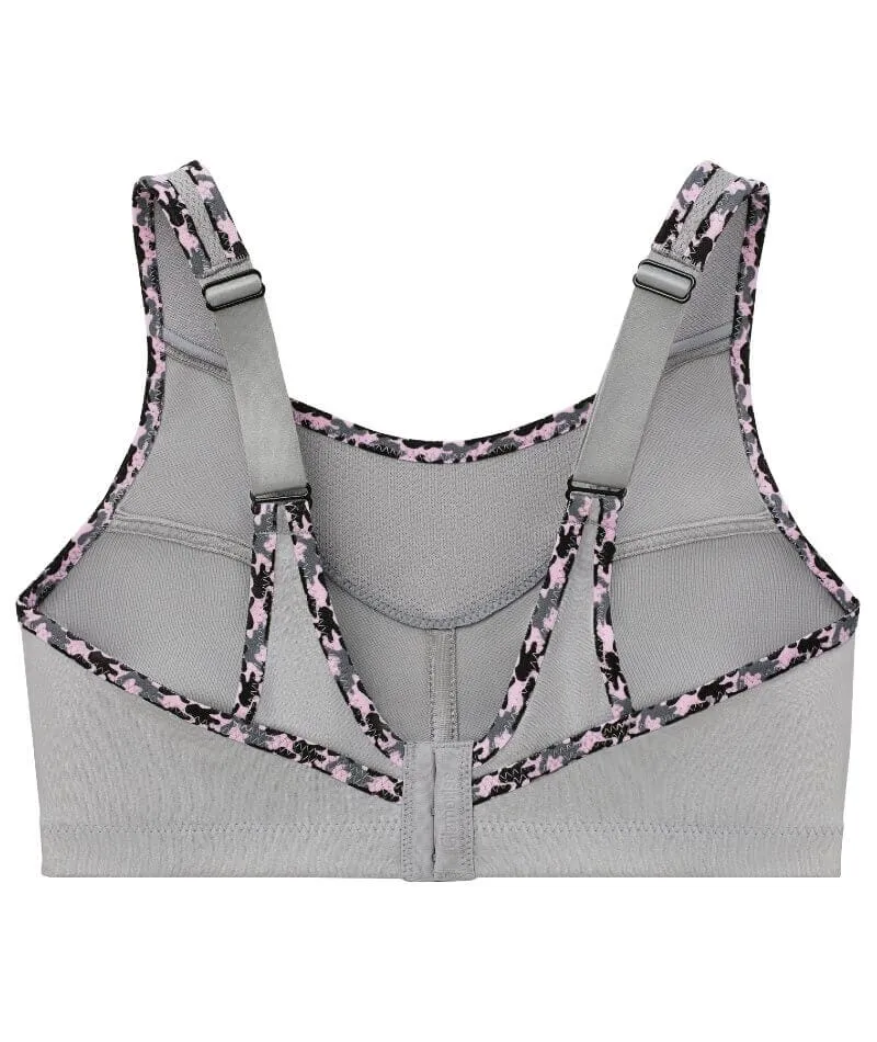 Glamorise No-Bounce Camisole Wire-Free Sports Bra - Soft Gray