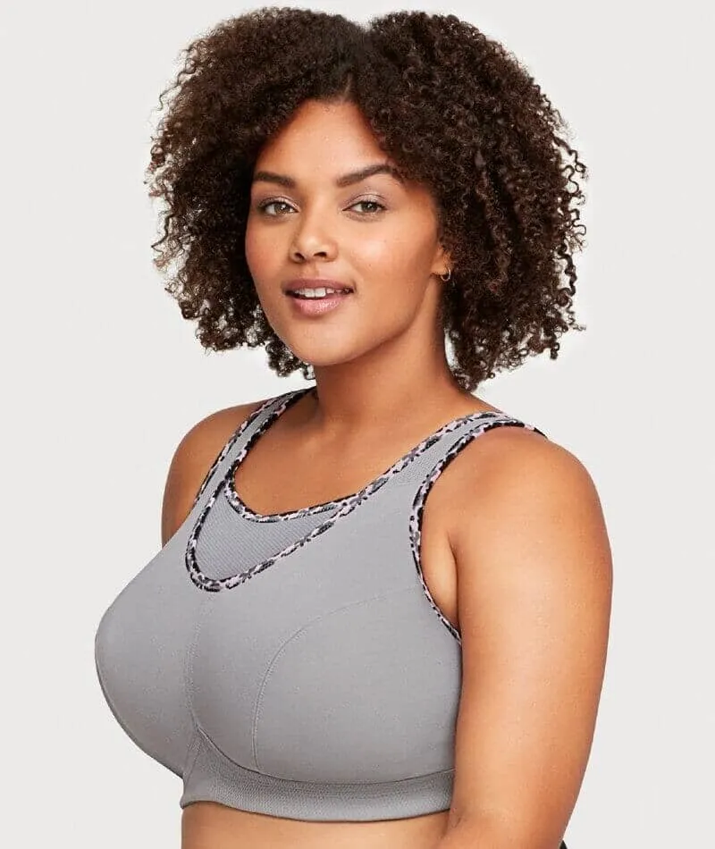 Glamorise No-Bounce Camisole Wire-Free Sports Bra - Soft Gray