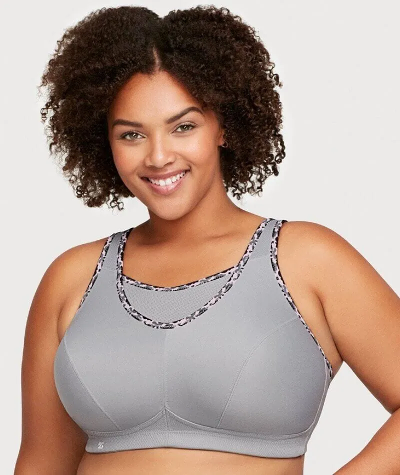 Glamorise No-Bounce Camisole Wire-Free Sports Bra - Soft Gray