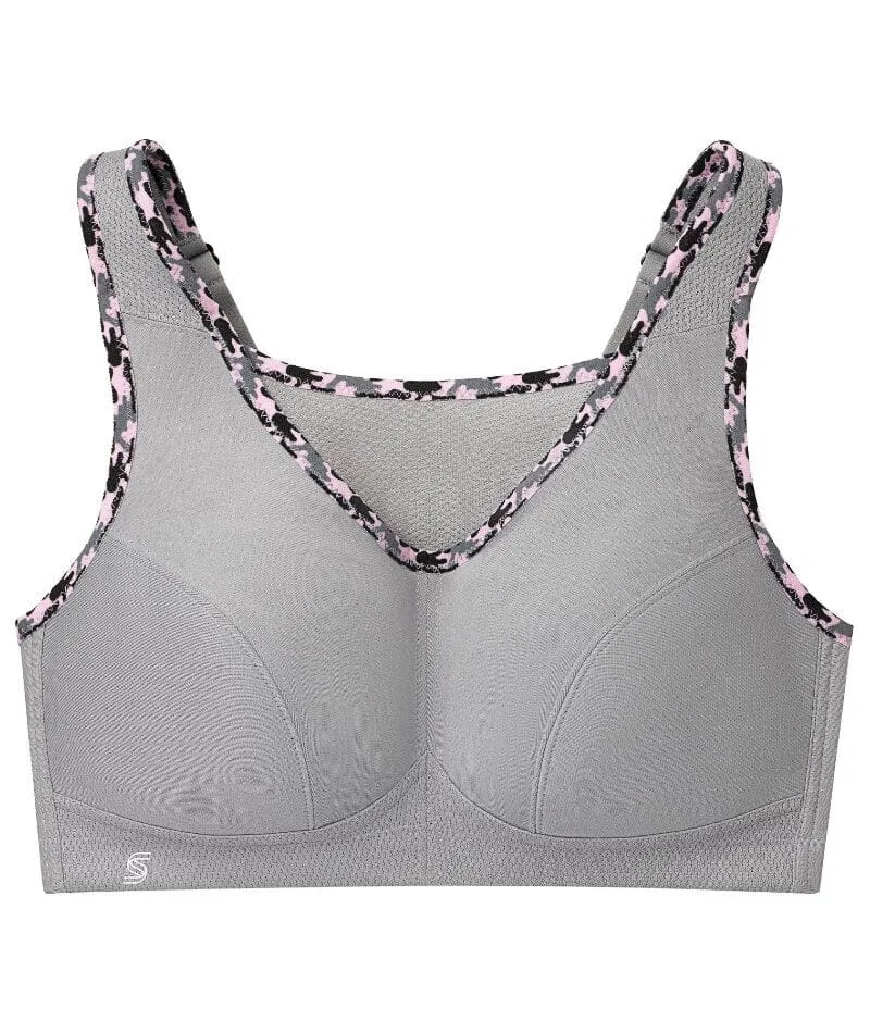 Glamorise No-Bounce Camisole Wire-Free Sports Bra - Soft Gray