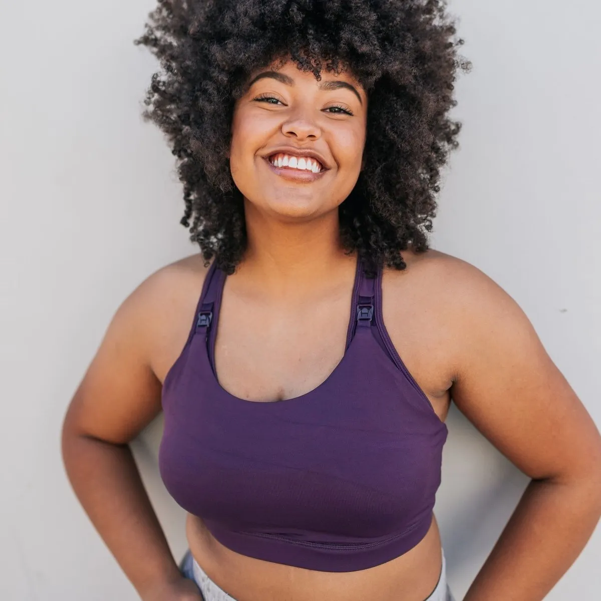 Go With The Flow Nursing Sports Bra - Eggplant