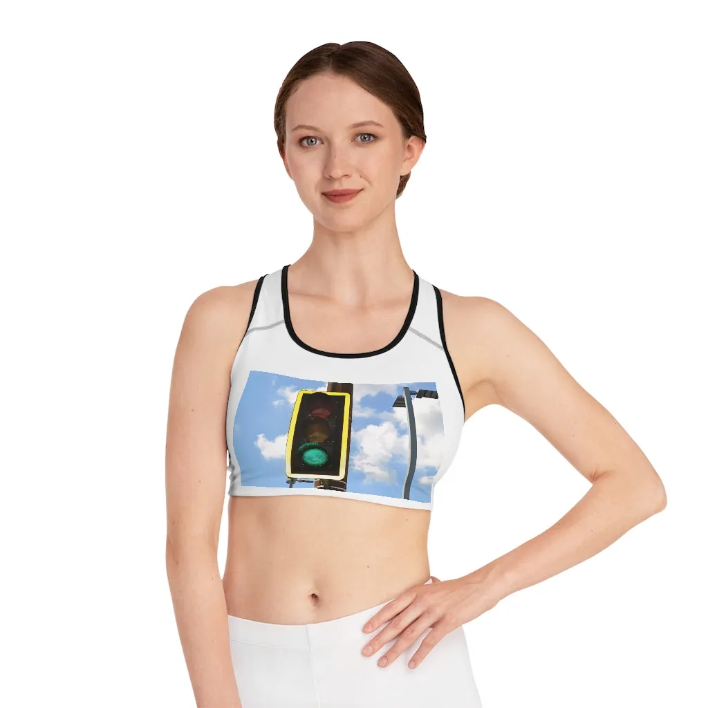 Green Light Sports Bra (AOP)