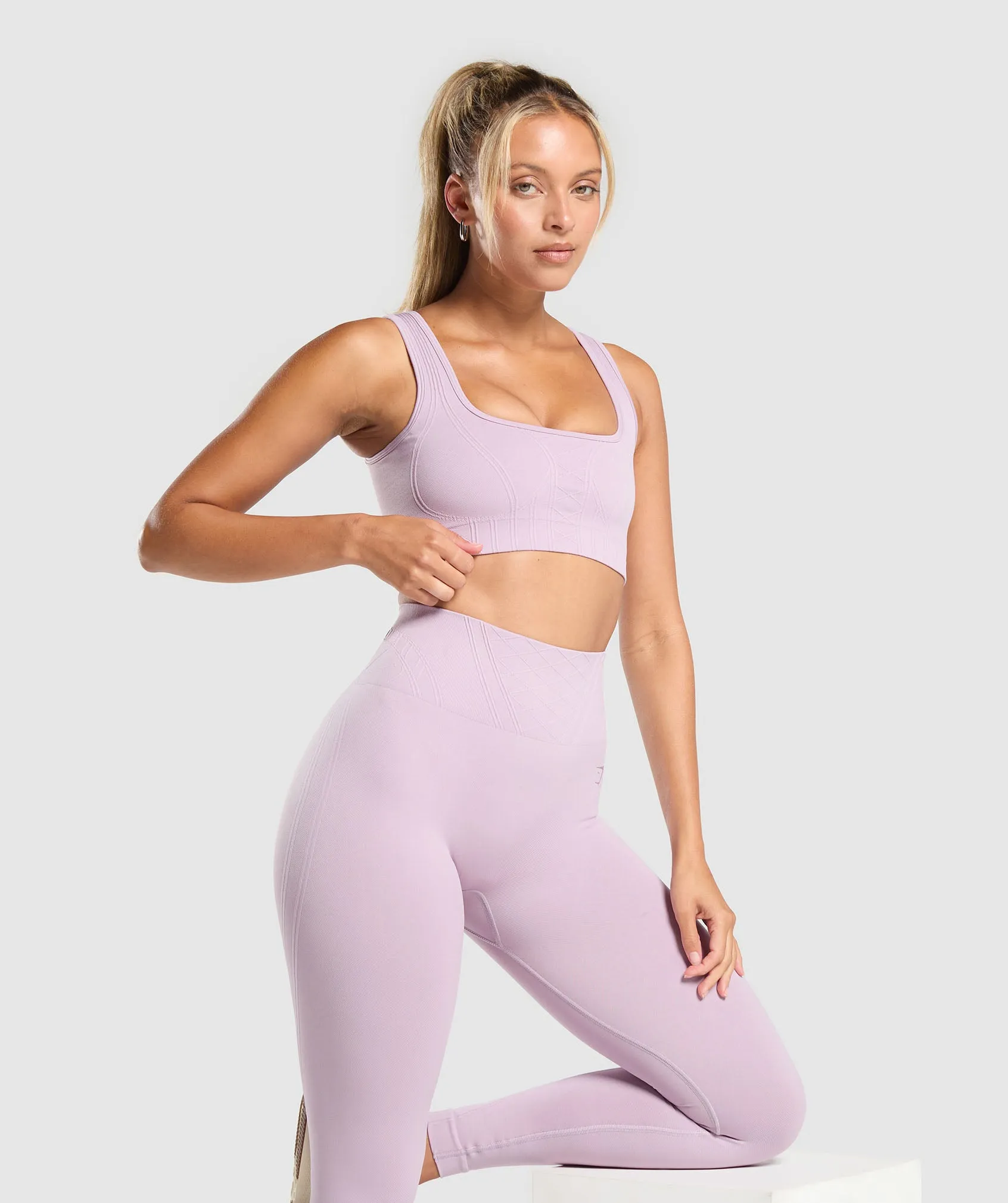 Gymshark Corset Seamless Sports Bra - Warm Lilac