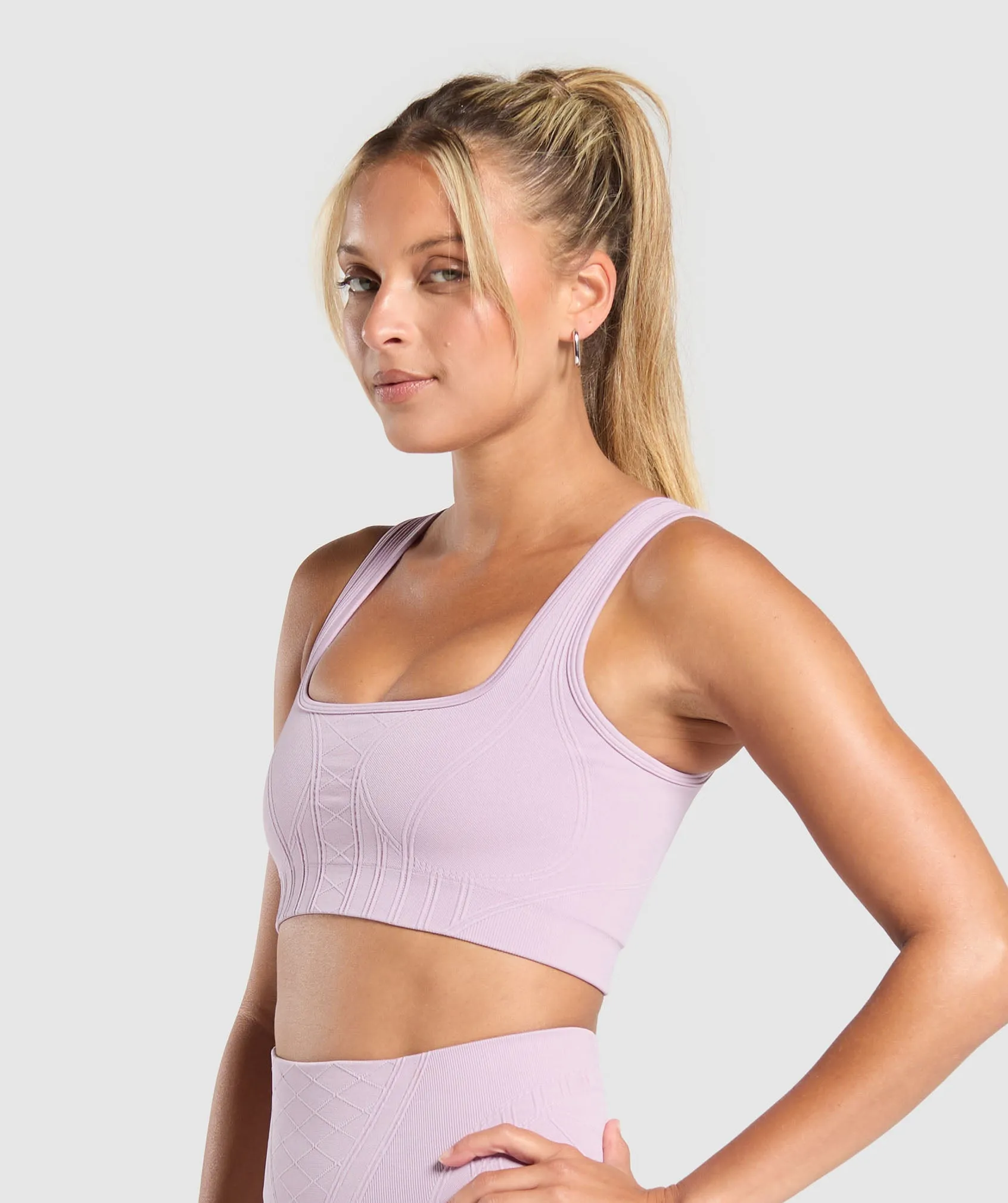 Gymshark Corset Seamless Sports Bra - Warm Lilac