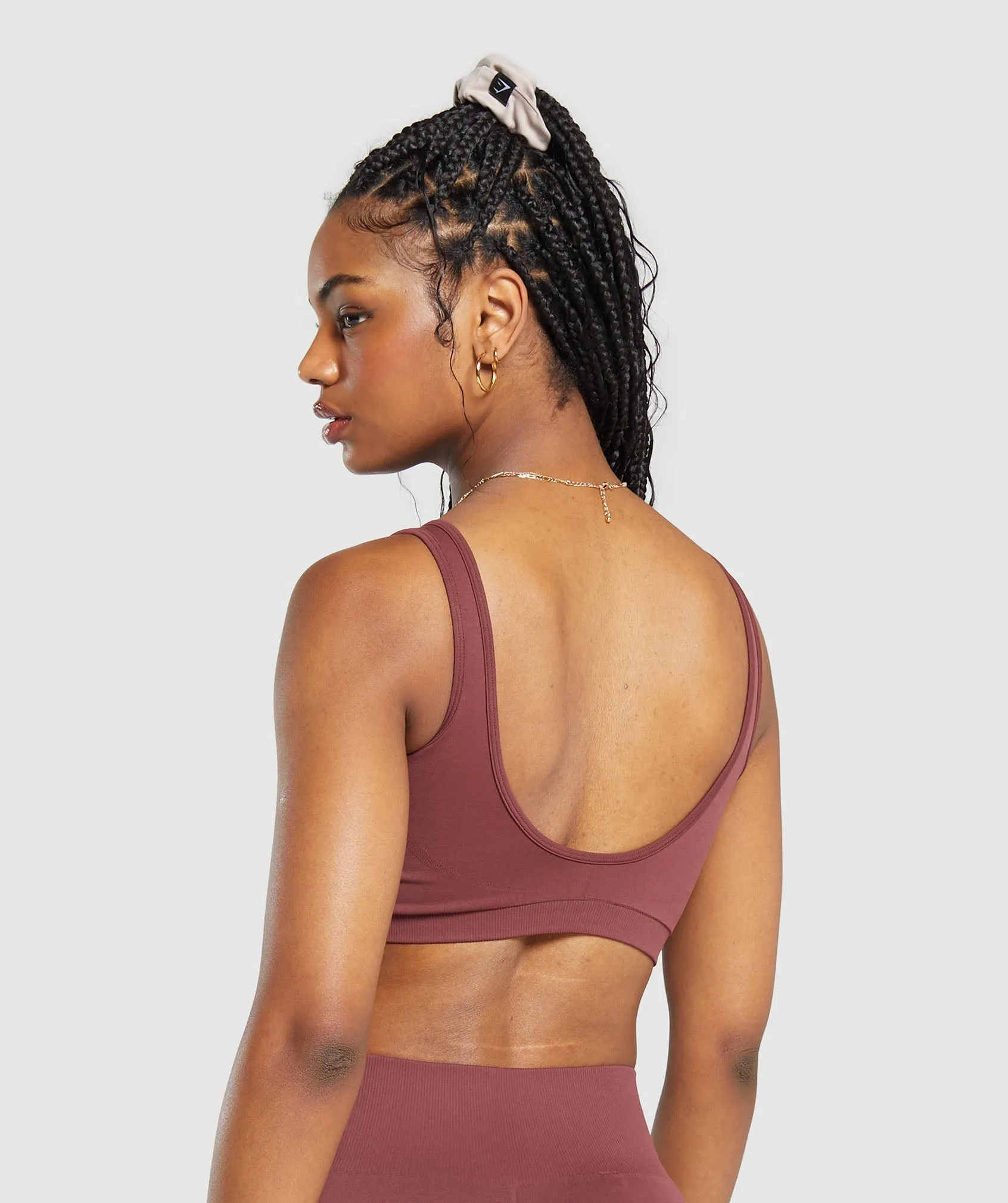 Gymshark Everyday Seamless Sports Bra - Burgundy Brown