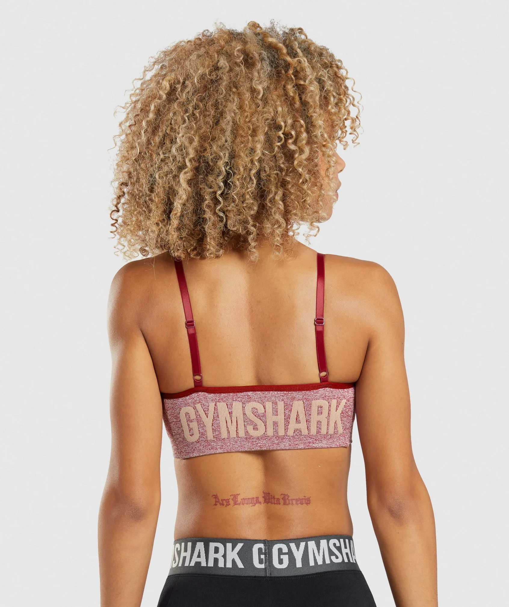 Gymshark Flex Strappy Sports Bra - Burgundy Marl