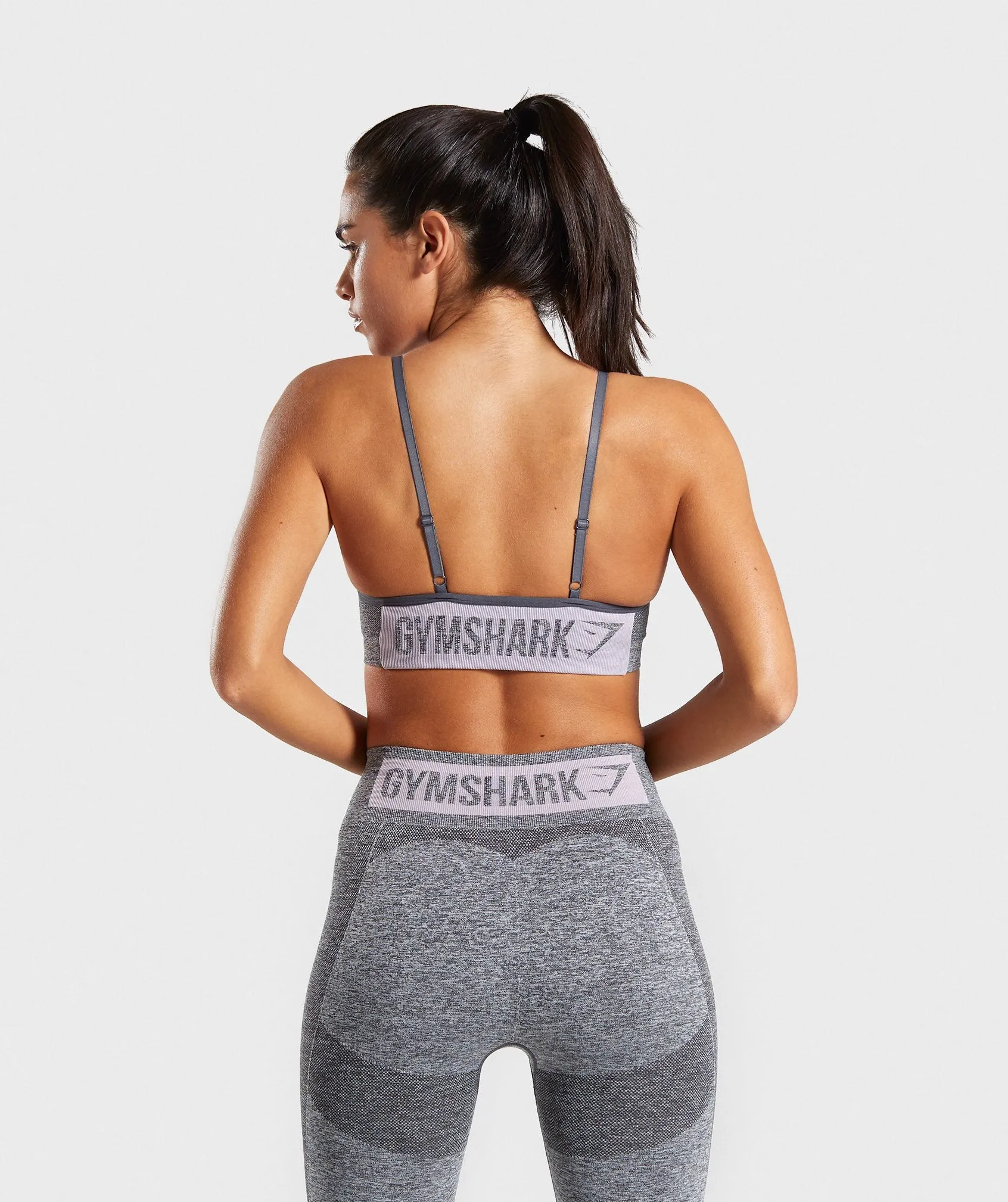 Gymshark Flex Strappy Sports Bra - Grey/Pink