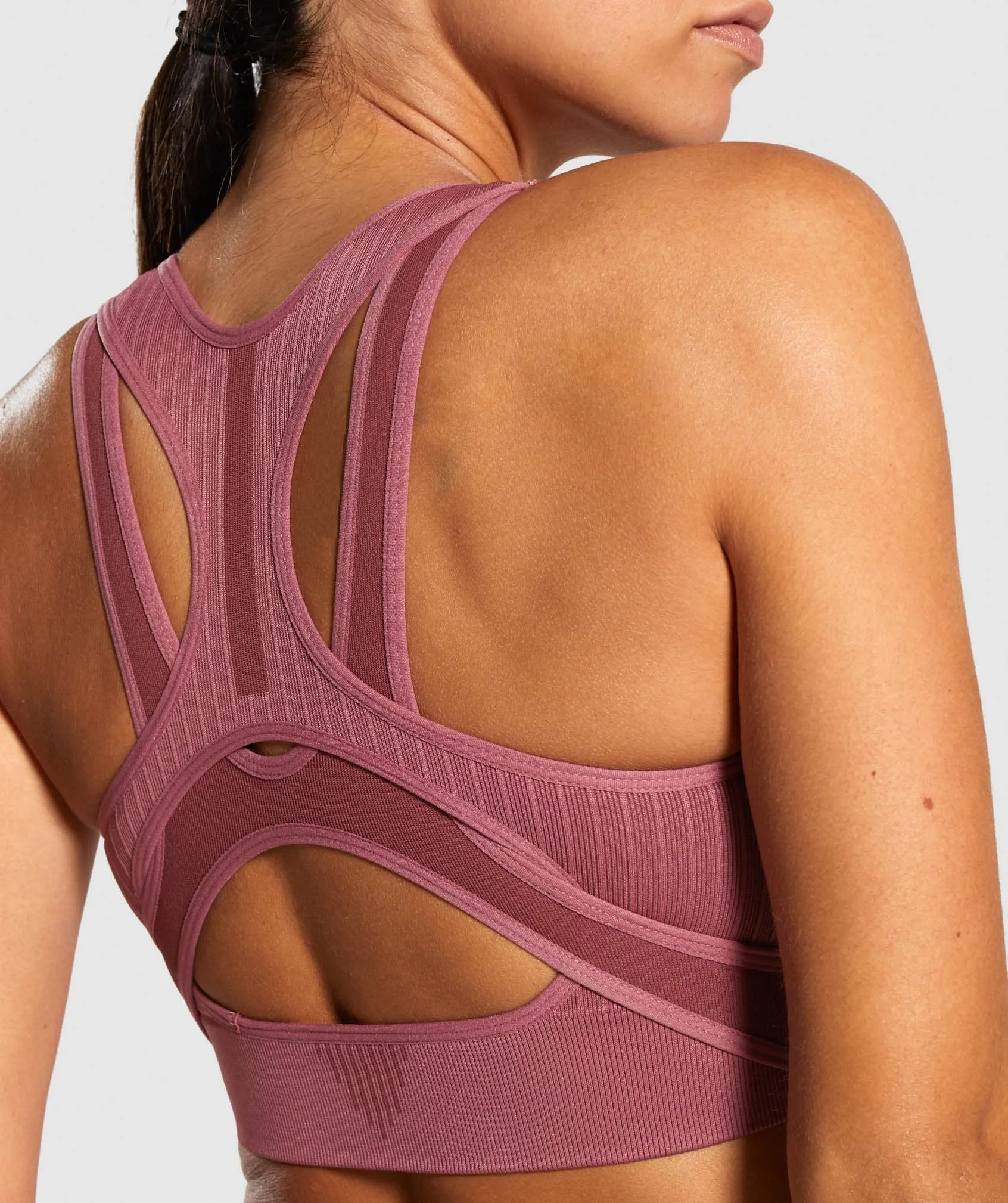 Gymshark Geo Seamless Sports Bra - Rose