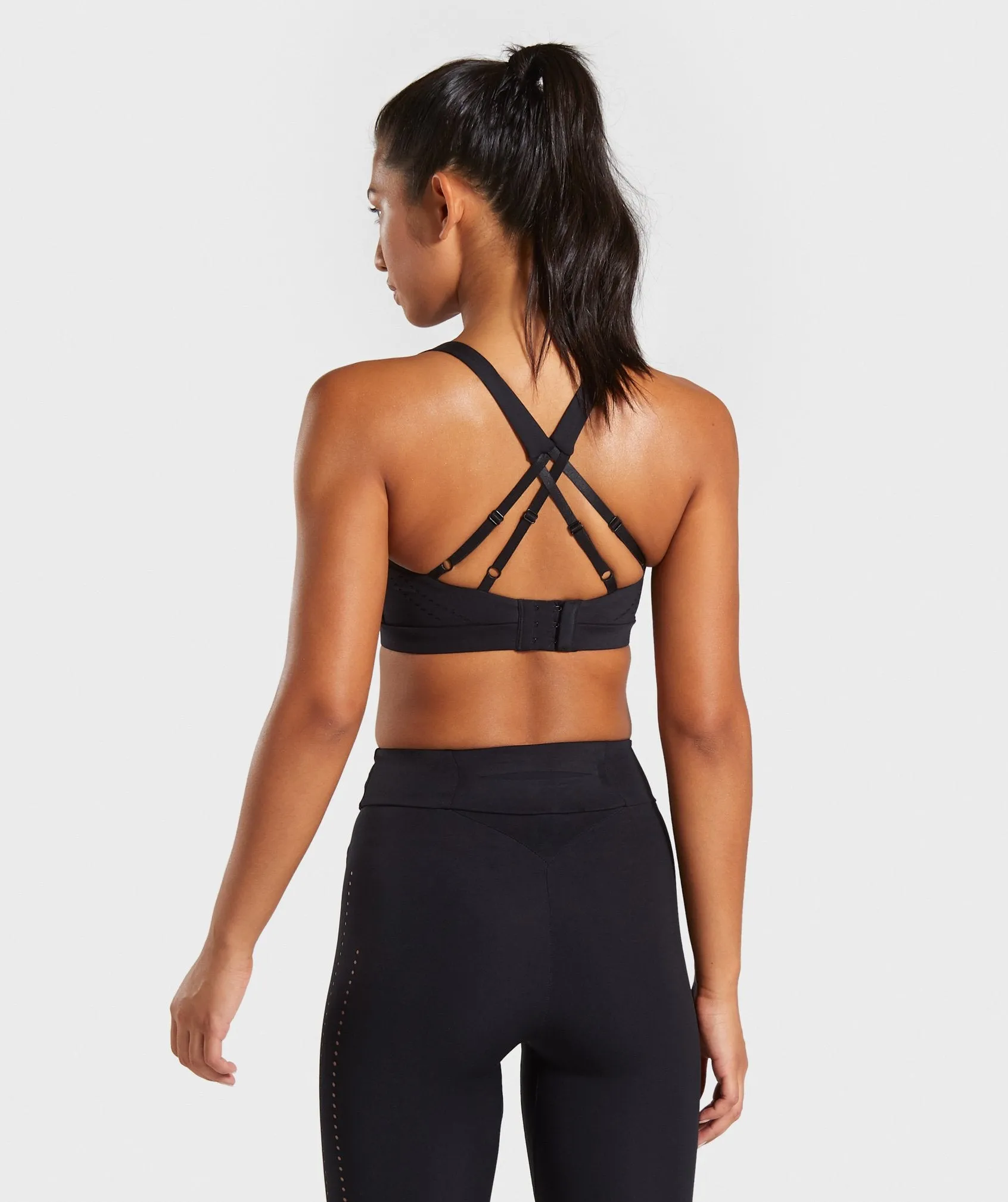 Gymshark Laser Cut Sports Bra - Black