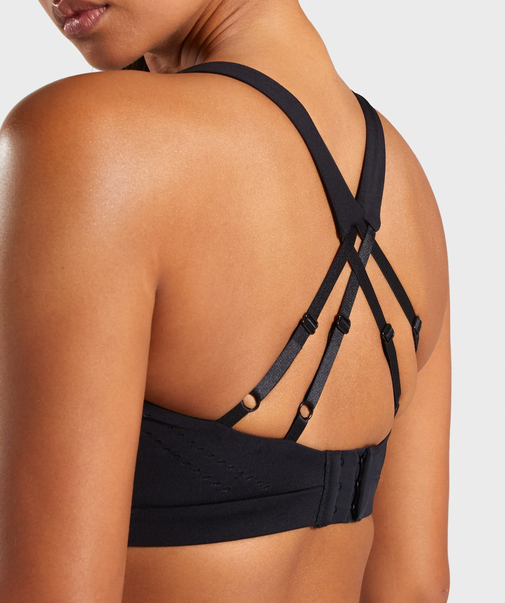 Gymshark Laser Cut Sports Bra - Black